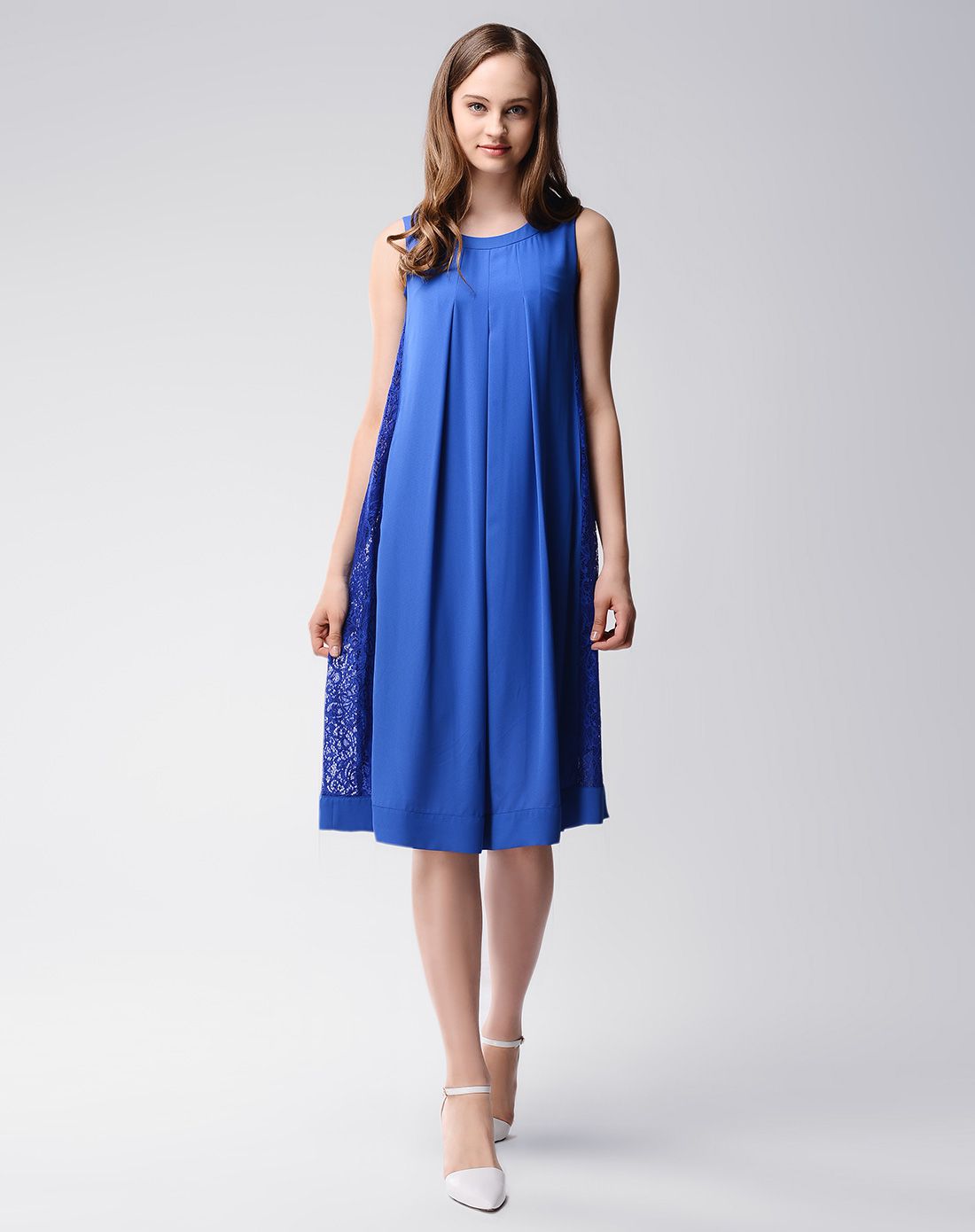 裙皇公主skirt queen蓝色气质优雅连衣裙kexl-621-34_唯品会