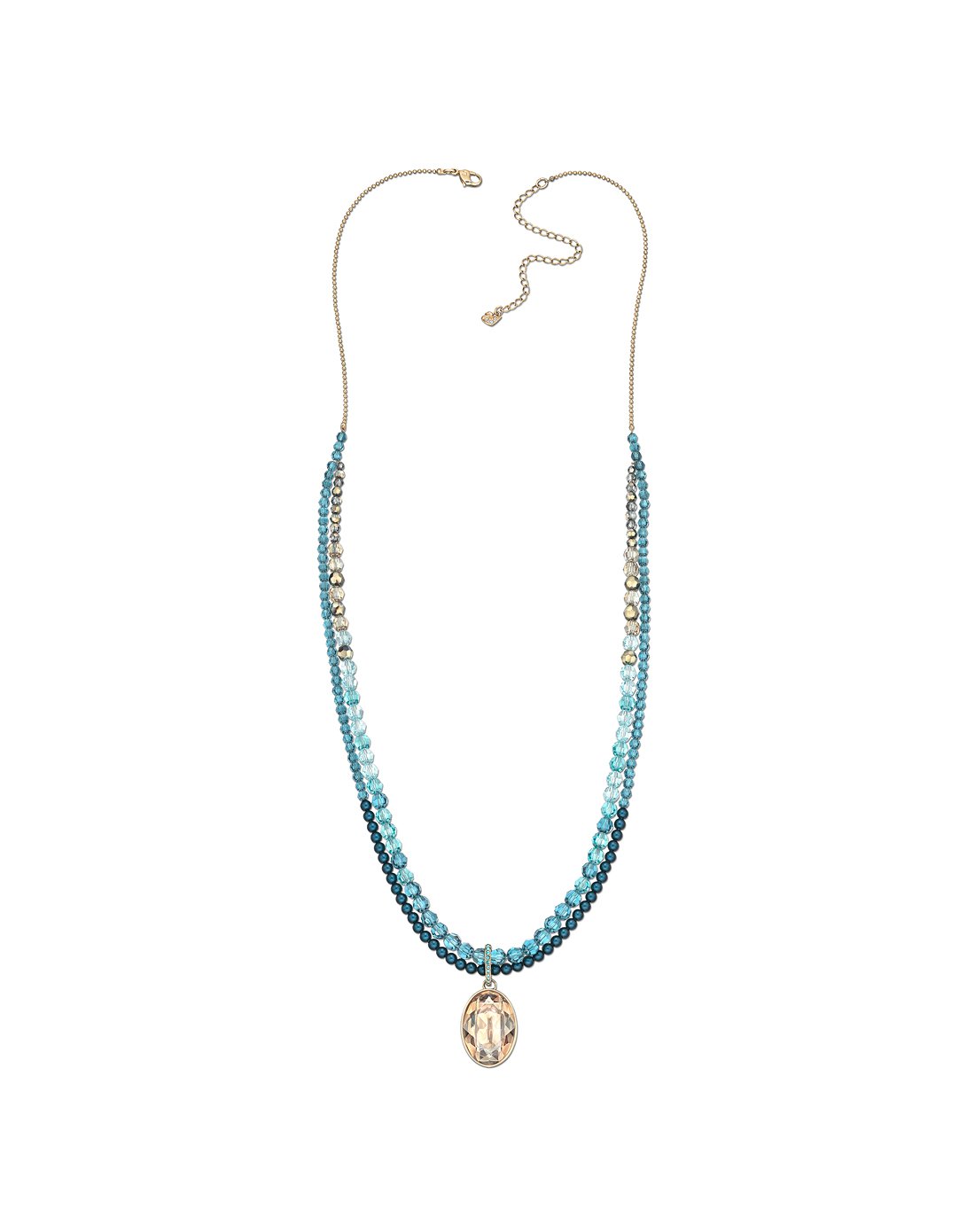 swarovski 蓝色仿水晶项链