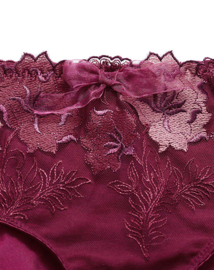 歌瑞尔山色幽旋红色有钢圈上薄下厚性感聚拢女士文胸套装