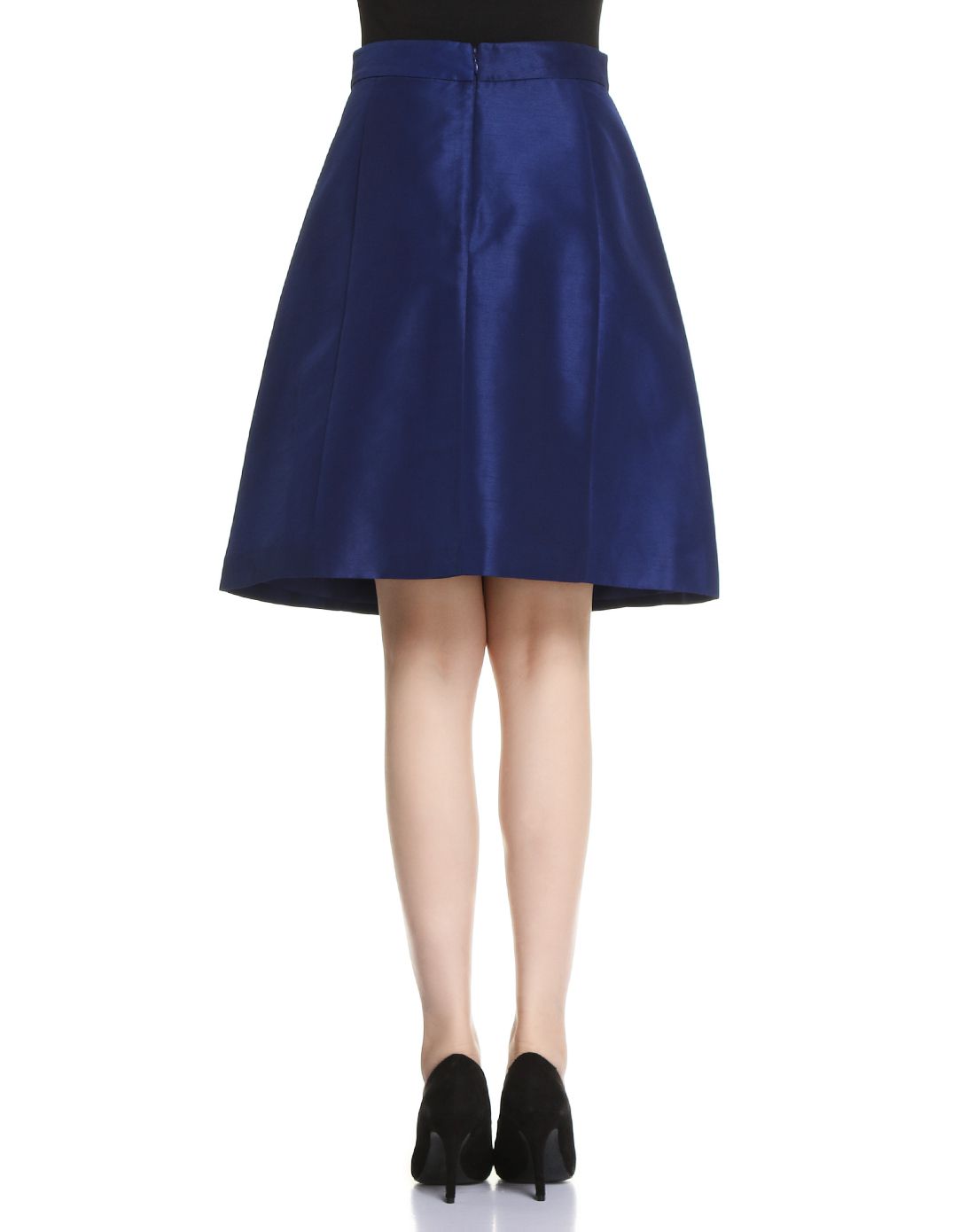 深蓝色百搭典雅气质裙子