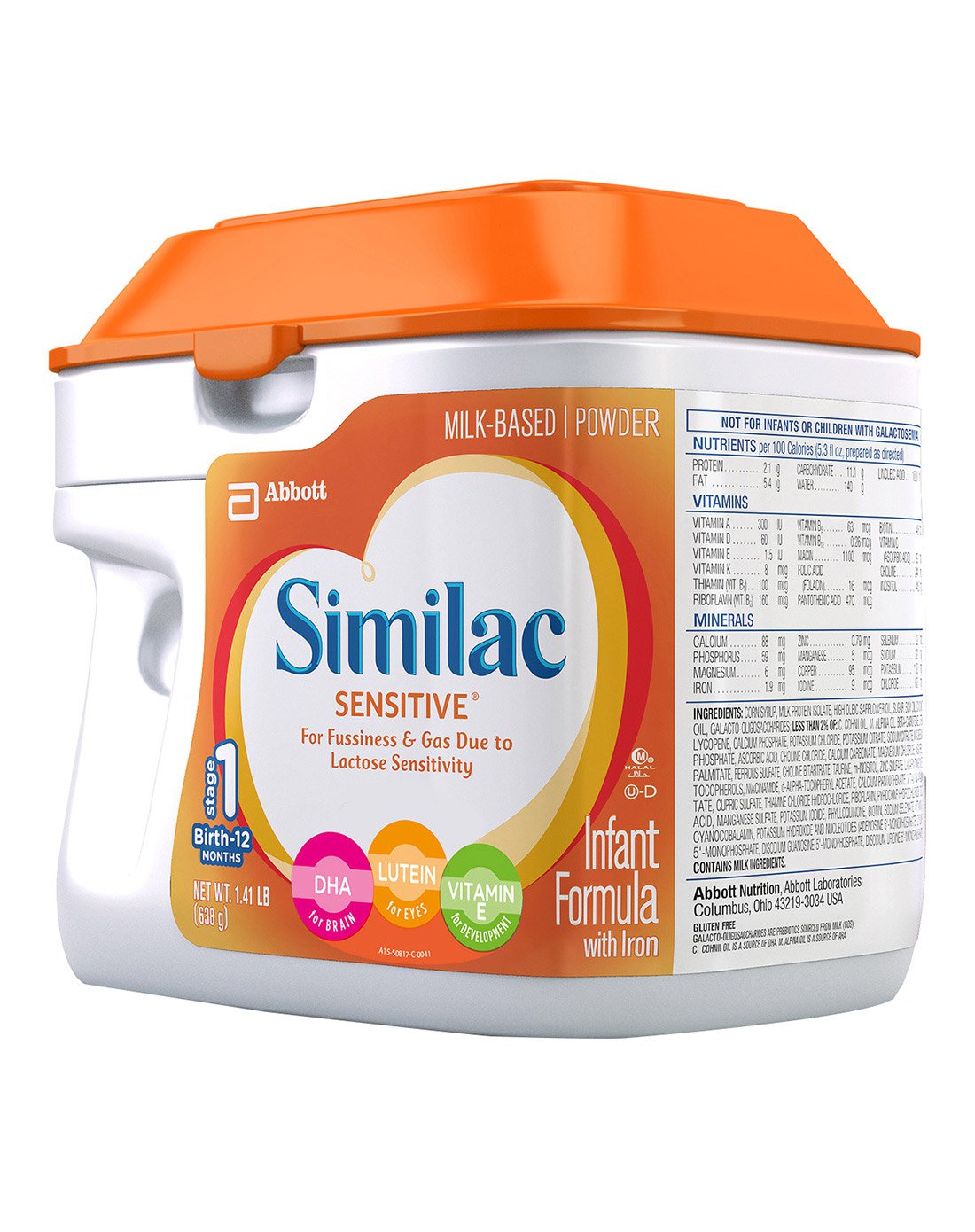 美国雅培abbott雅培心美力金护(0-12个月)低敏婴儿奶粉 638g