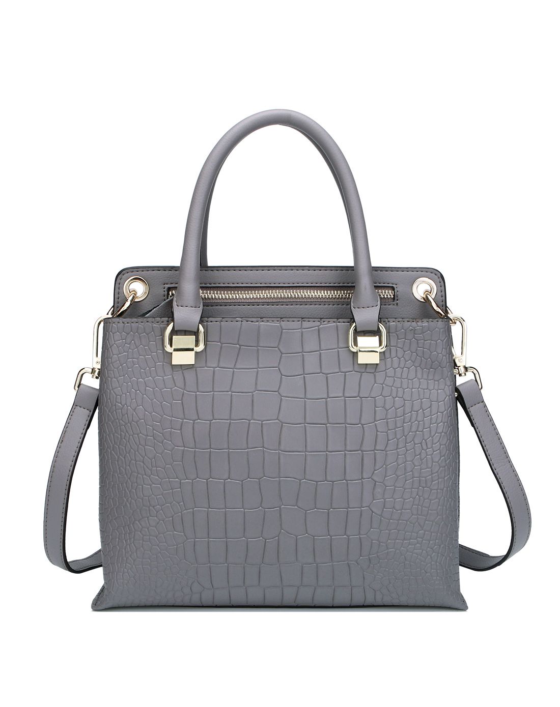 皇家时尚经典优雅石头纹理牛皮手提包