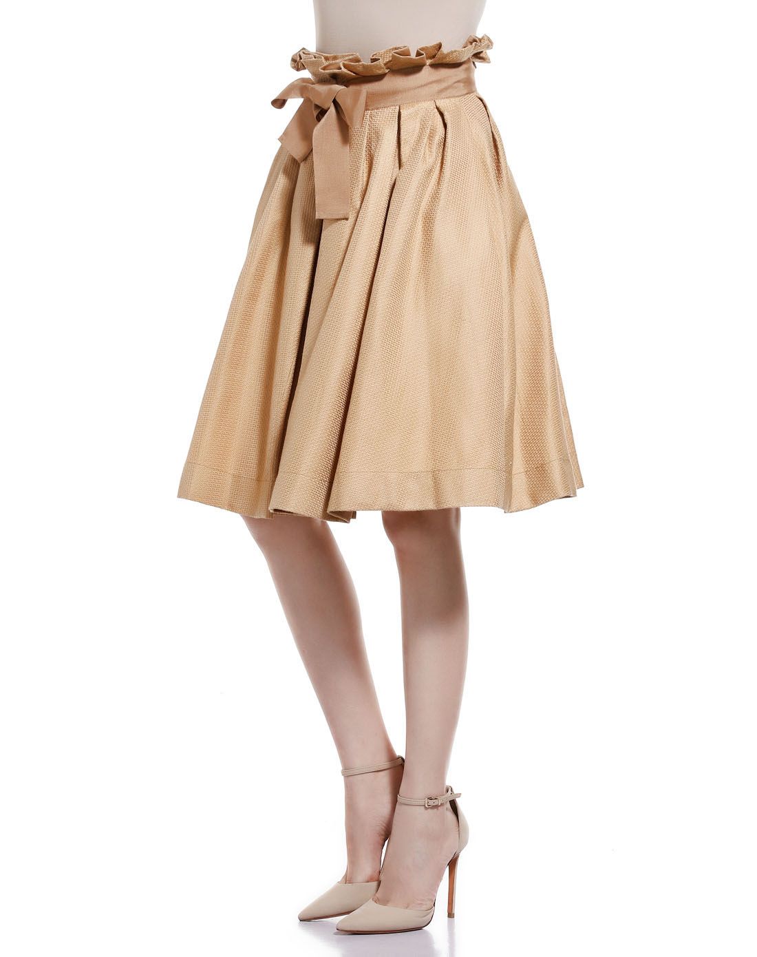 女款卡其色淑女时尚裙子