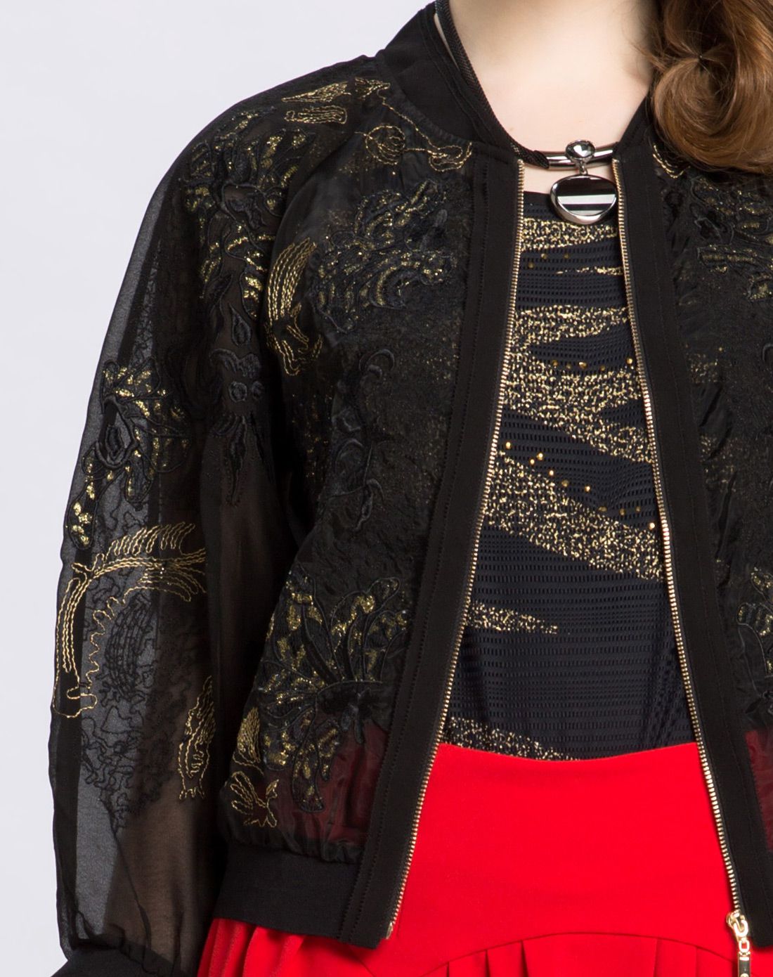 黑色欧根纱气质小外套