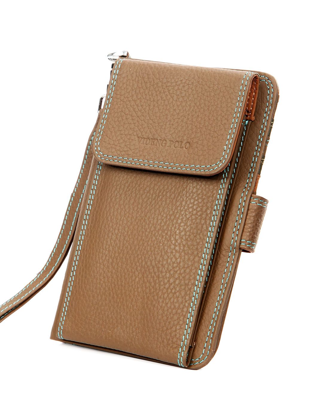 男款棕色头层牛皮钱包