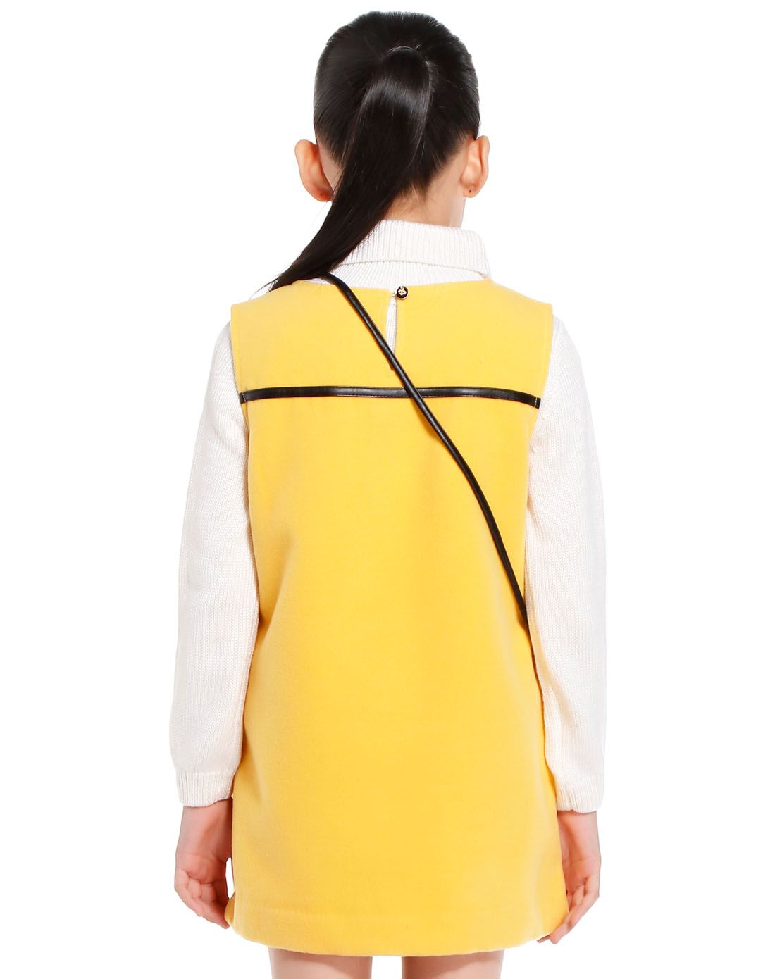 巴拉巴拉balabala女童专场女童中黄色蝴蝶结背心连衣裙