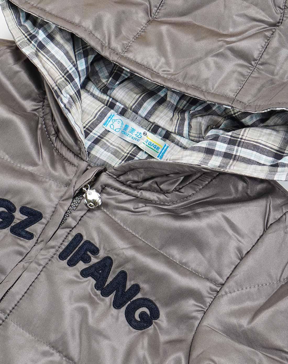 婴姿坊yingzifang婴童服饰专场男童灰色连帽棉外套9013a-1243_唯品会