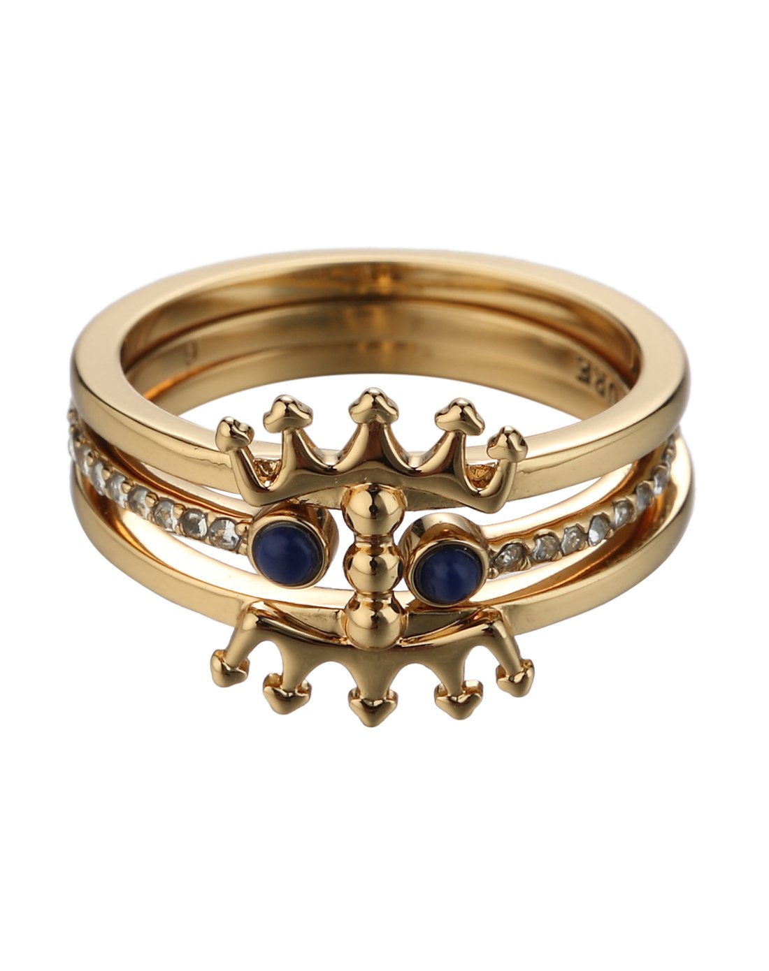 juicy couture女款时尚皇冠戒指(两件套)