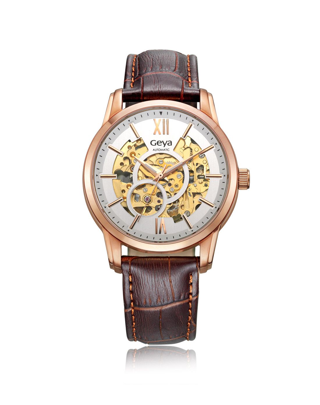 格雅 时尚镂空大表盘全自动机械男表