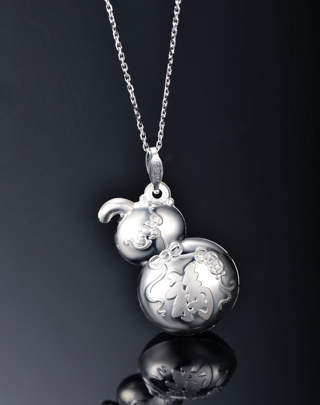 s999银福气临门葫芦吊坠(不含配链)