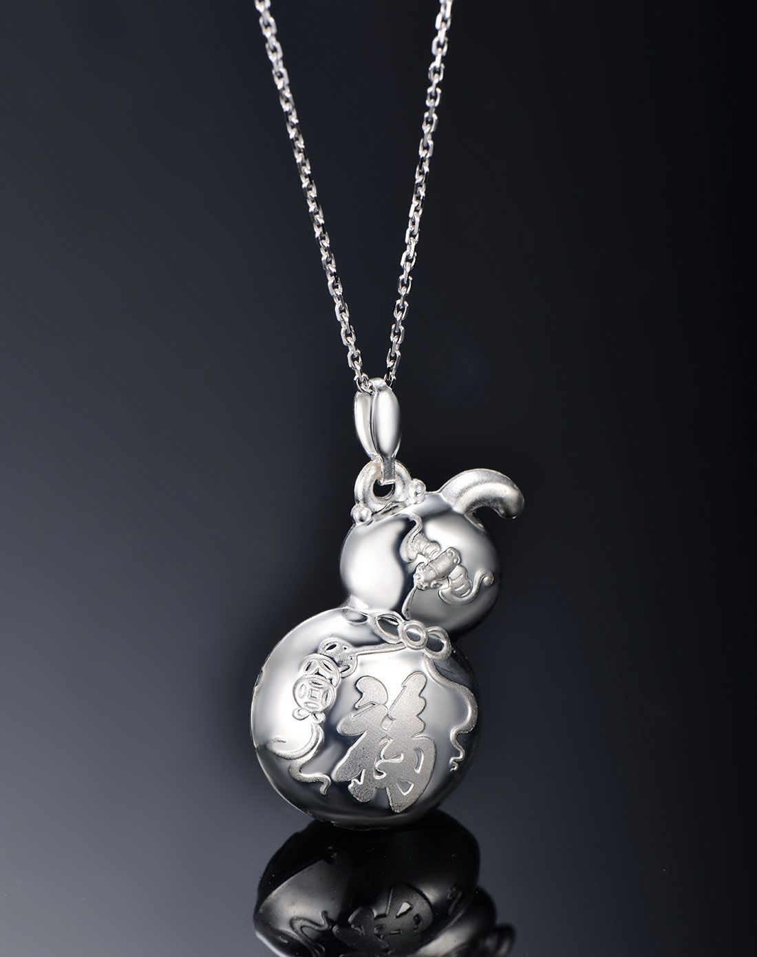 s999银福气临门葫芦吊坠(不含配链)
