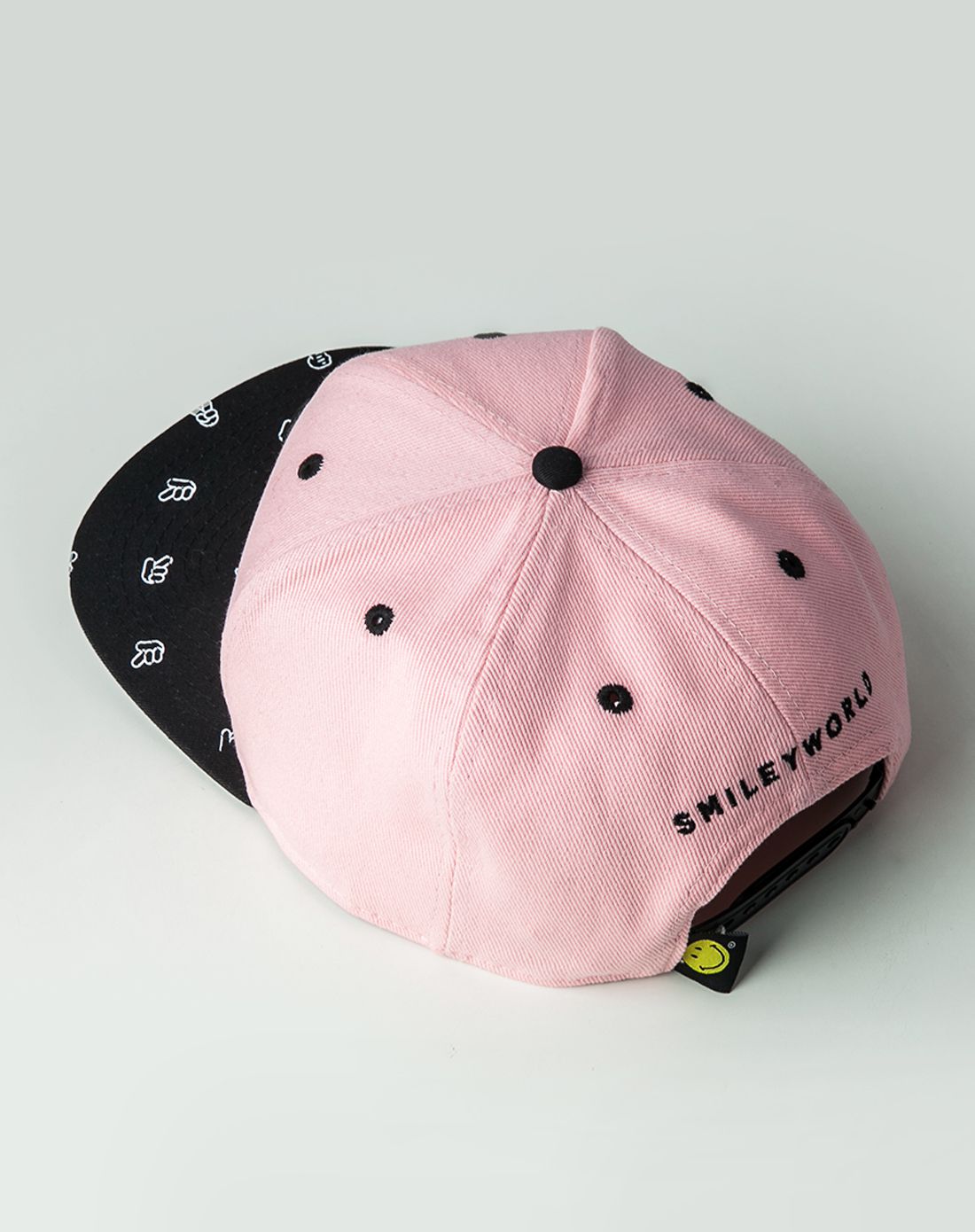 smileyworld&smiley潮搭浅粉色胜利手势棒球帽cap-yeahlightpink_唯品