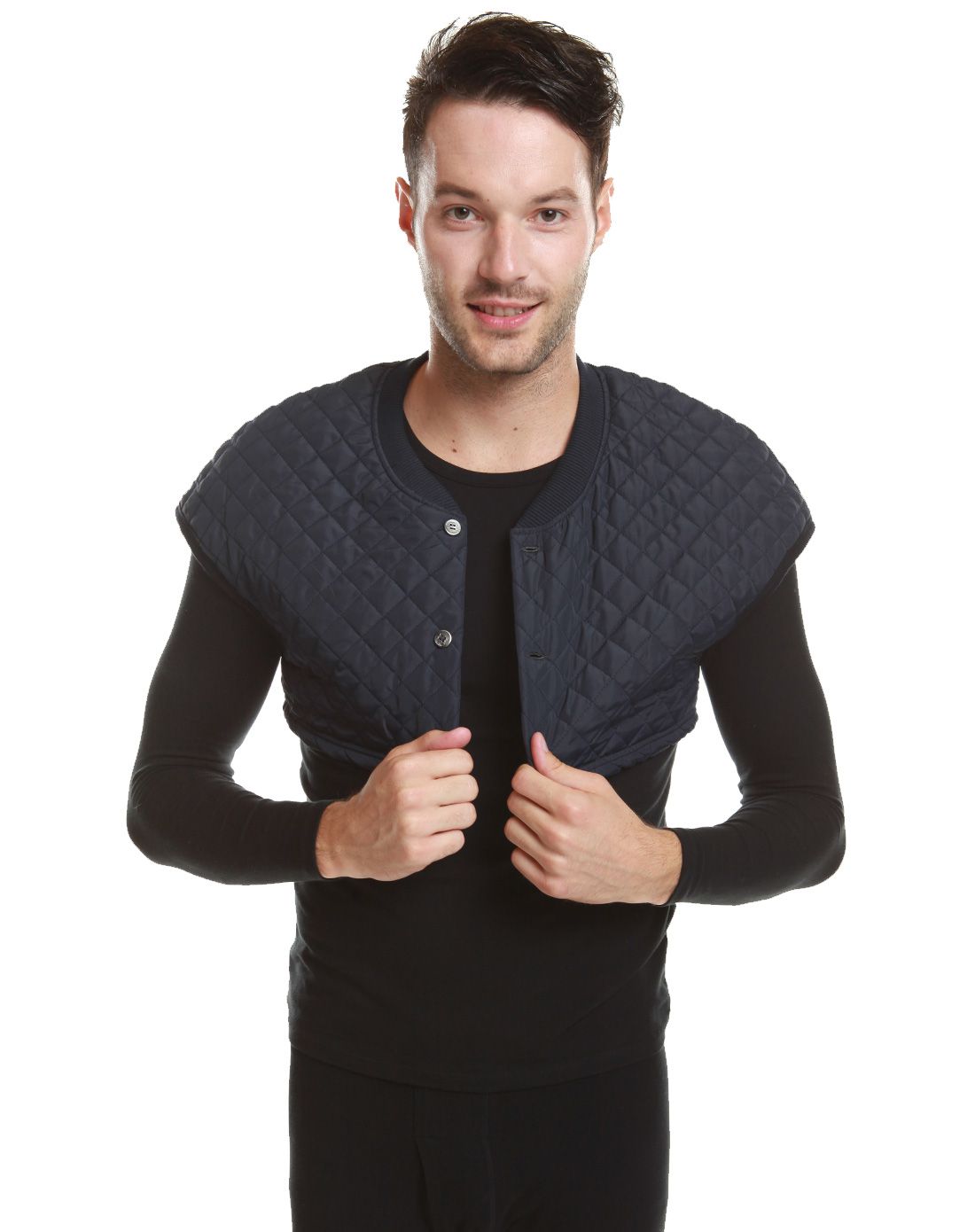 男士藏青精品羊毛护肩