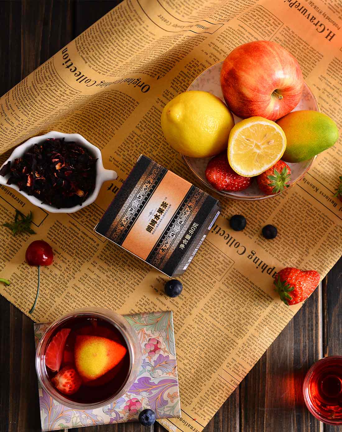 【茶品】v博小茶. 朗姆水果茶 80g