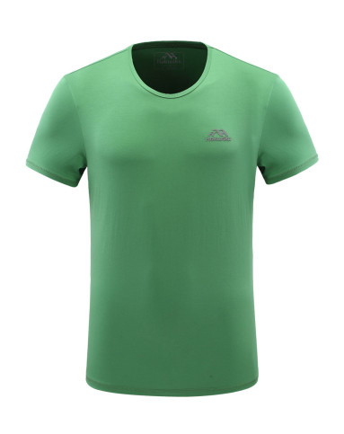 清凉透气 男款翠绿色圆领短袖t恤 时尚休闲