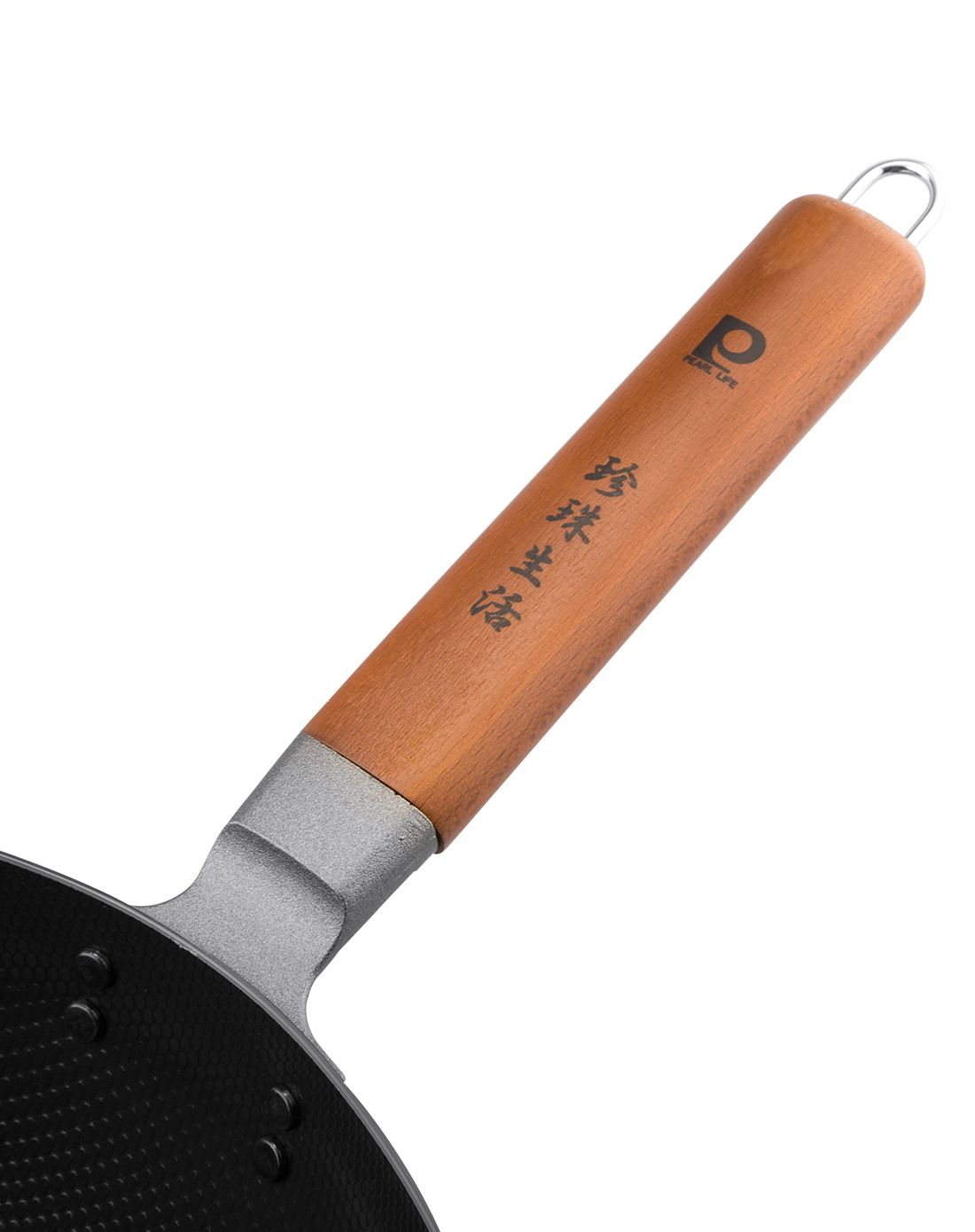 新年购日本原装进口凹凸30cm铁炒锅榉木手柄颗粒式防粘