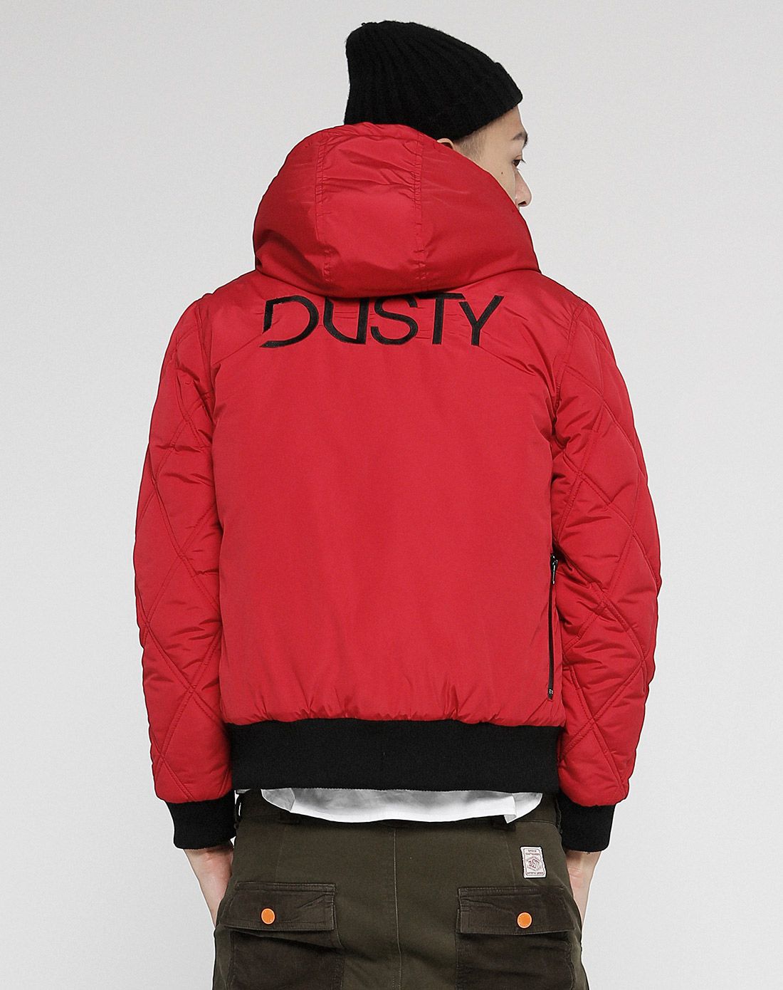 reebok&dusty复古潮流专场防寒保暖 男款红色长袖连帽外套du144pj025