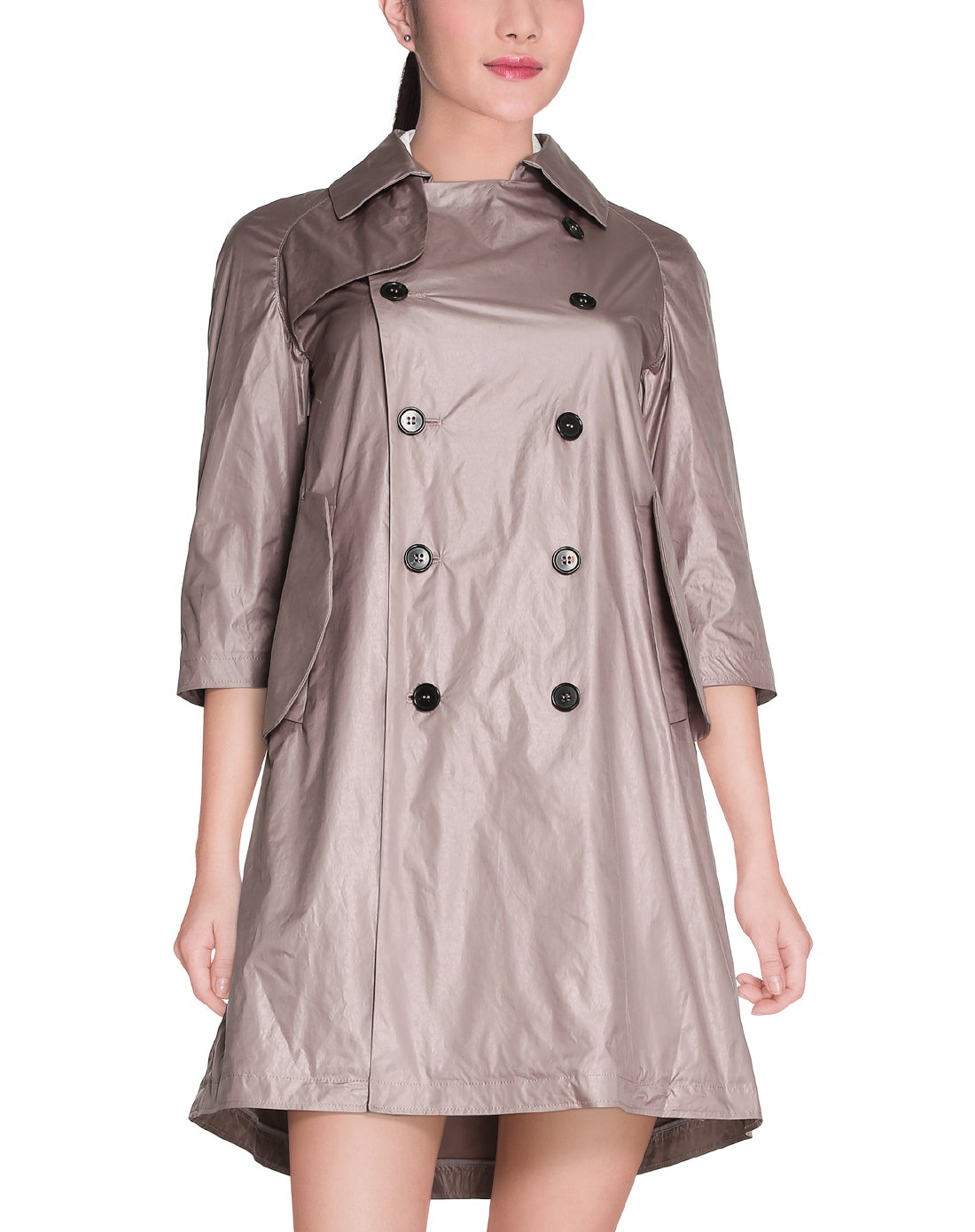 marni意大利奢华进阶女装marni女款双排扣长款防风外套淡紫色spmal12