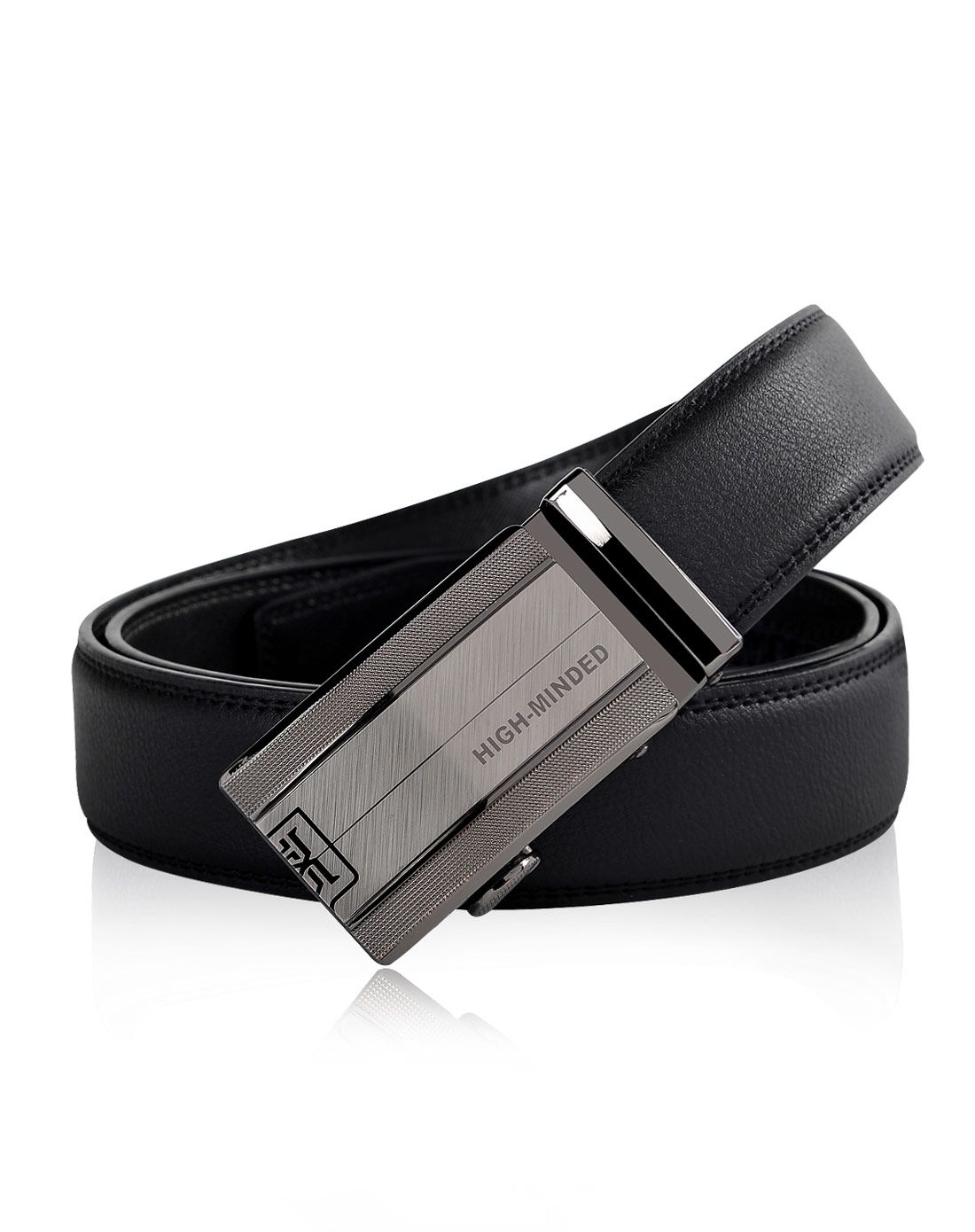 黑色男士休闲帅气自动扣皮带