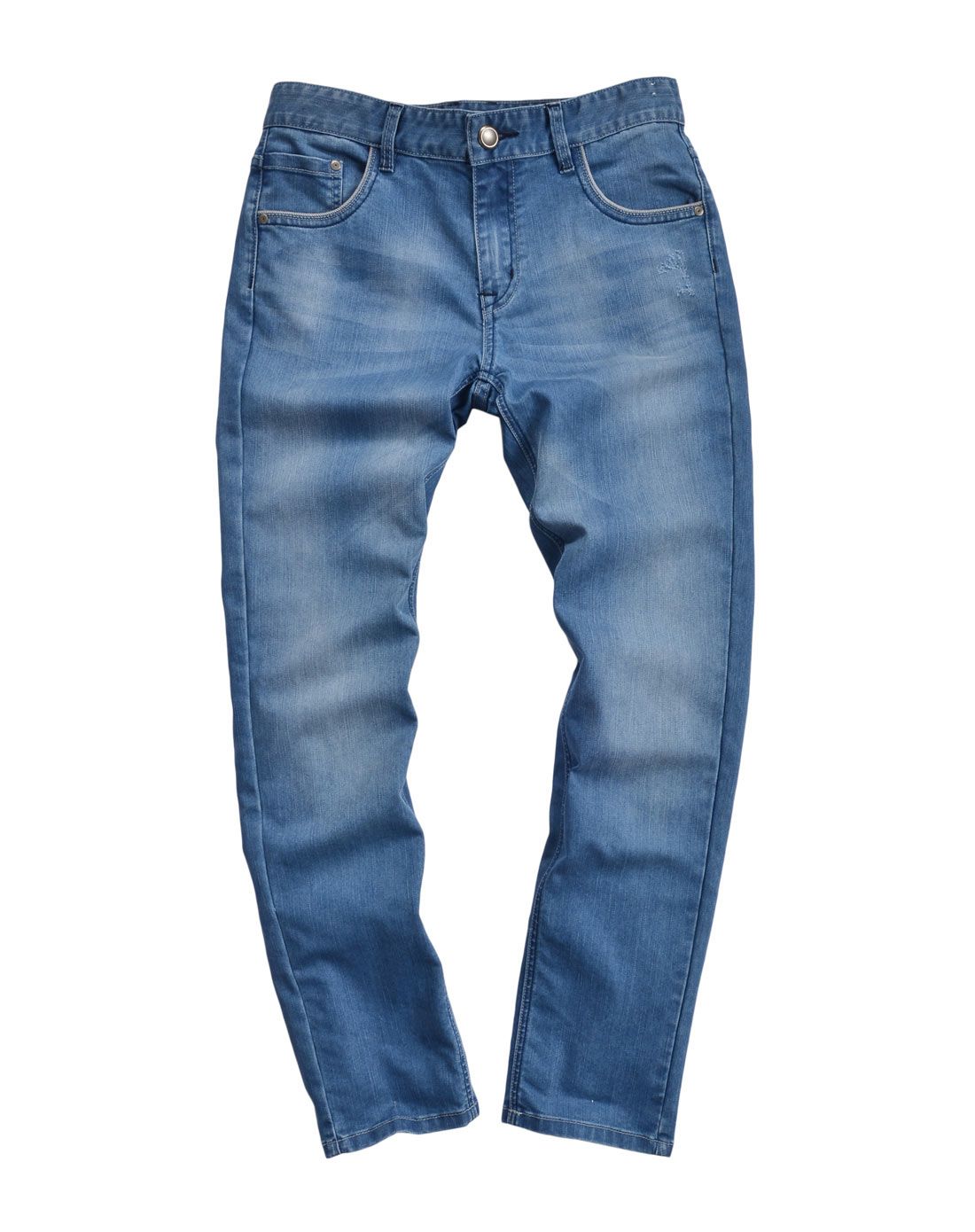 男装彩蓝超人气弹性百搭牛仔裤