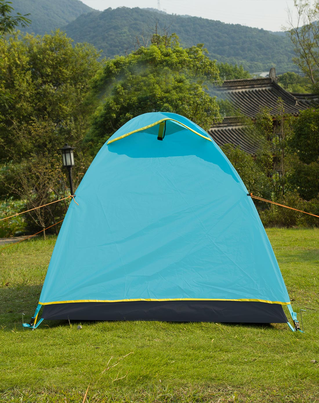 野外露营 1-2人双层中性天蓝户外帐篷