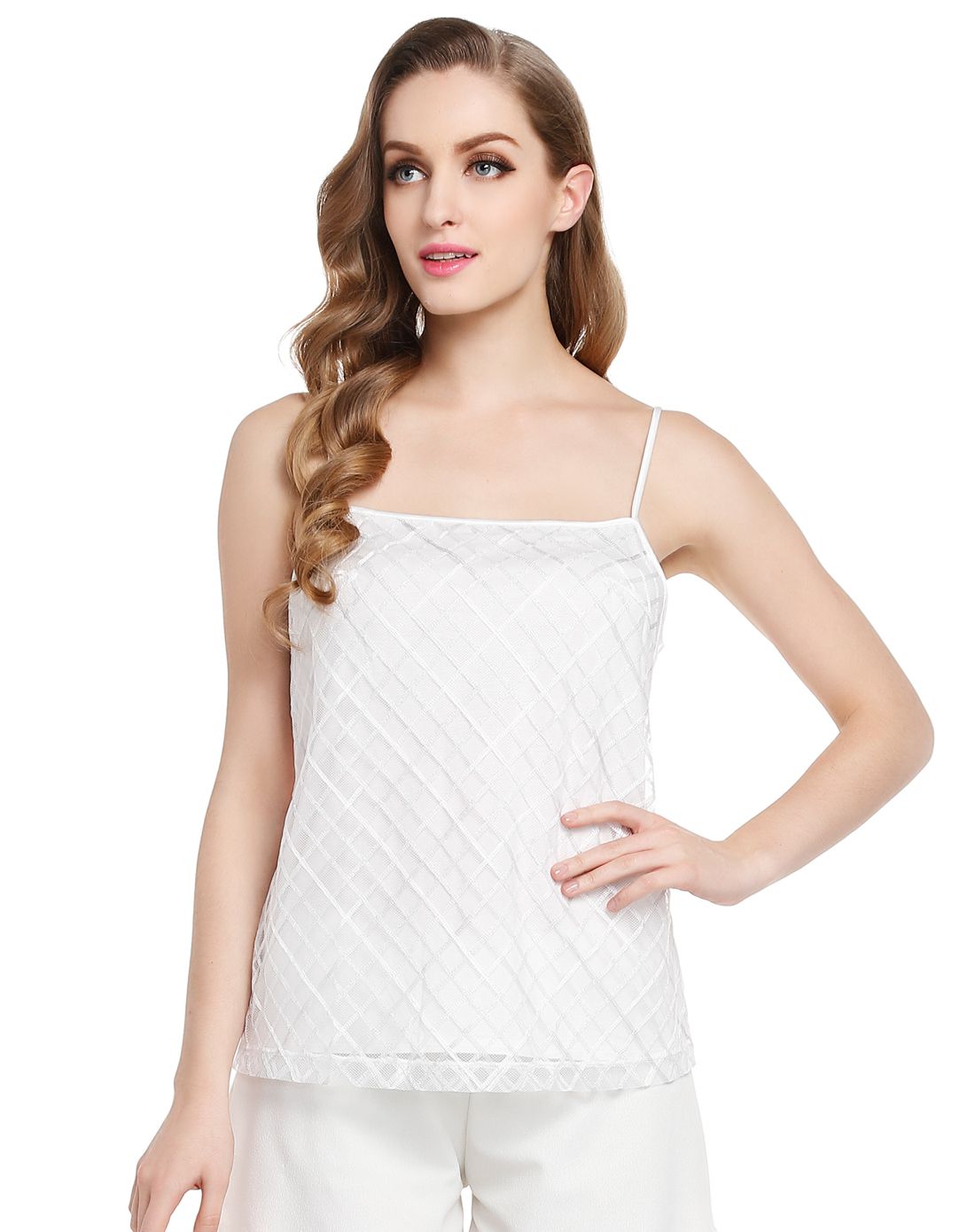 女款白色性感简约吊带背心