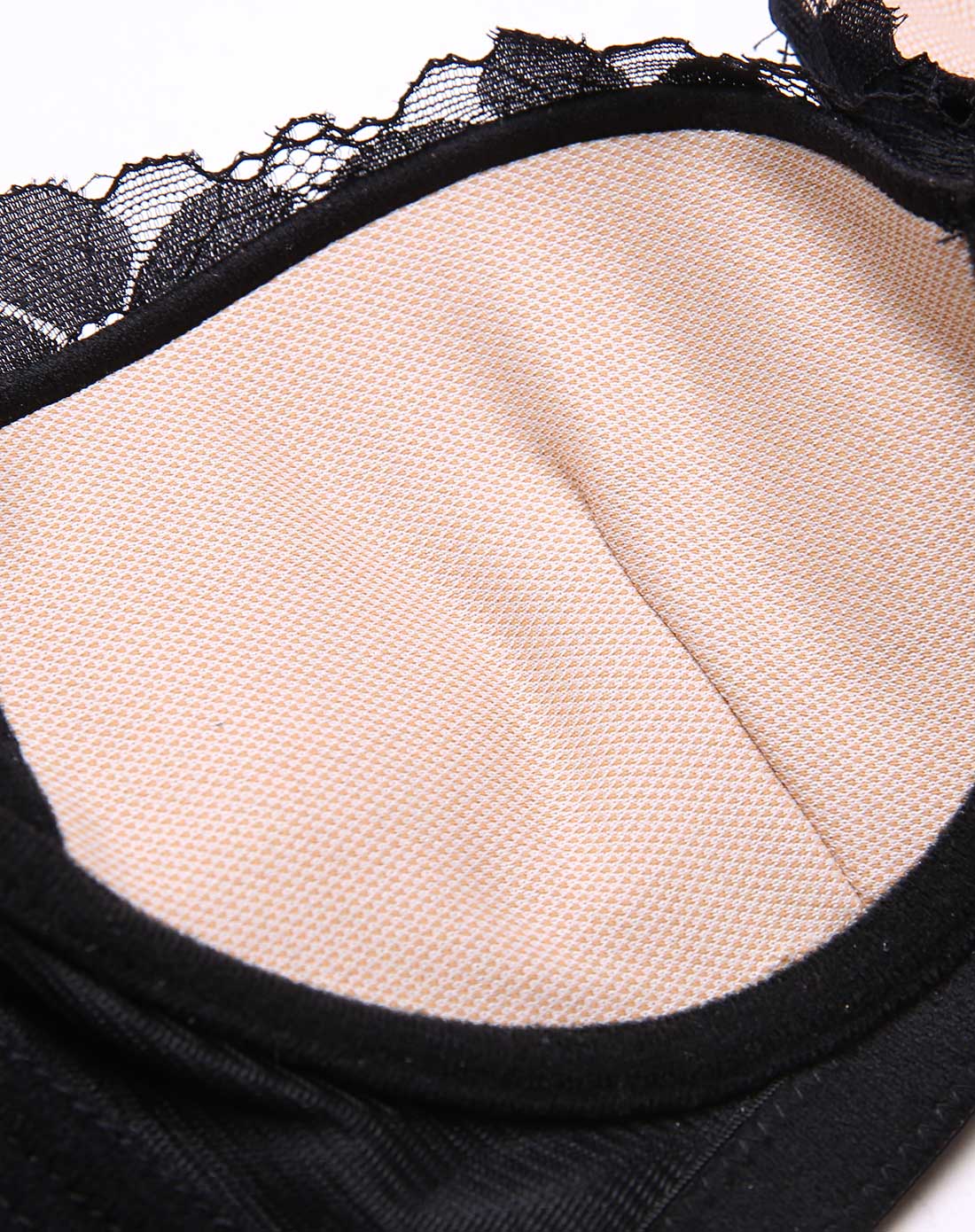 圣绯蕊sanfran内衣女款黑色花型蕾丝3/4中厚杯文胸317010黑色_唯品会