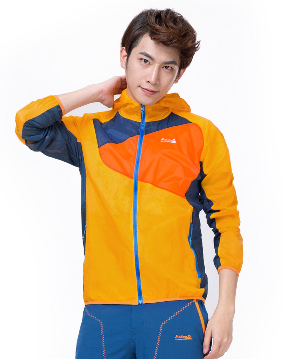 炫彩拼接 男款金鱼黄/橙色皮肤衣