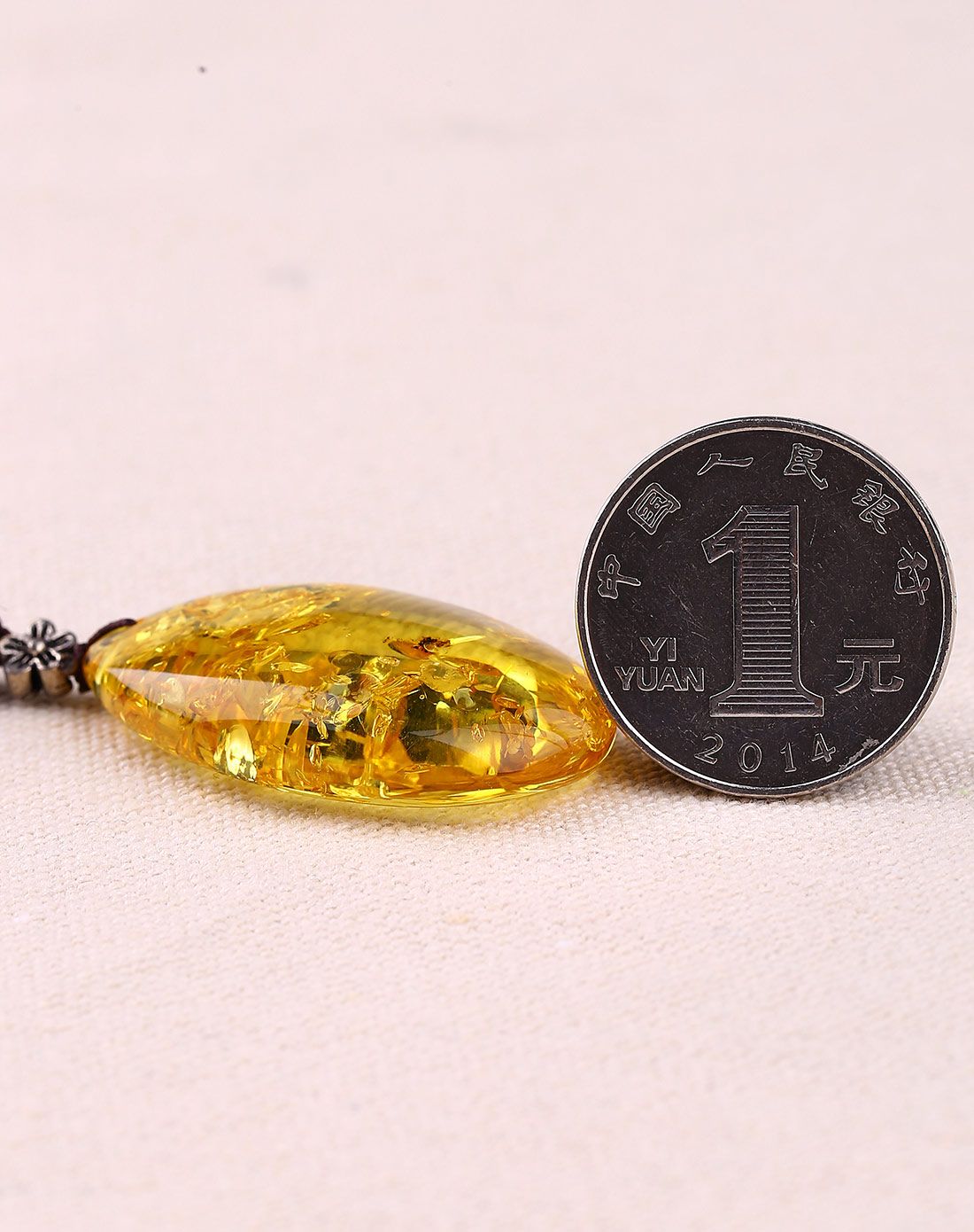 昊天琥珀金色年华金珀项链附证书h1509a0425_唯品会