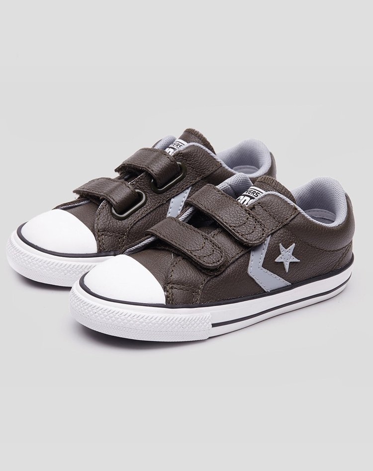 匡威converse男女童鞋专场converse 婴童魔术贴墨绿色星箭休闲鞋7452