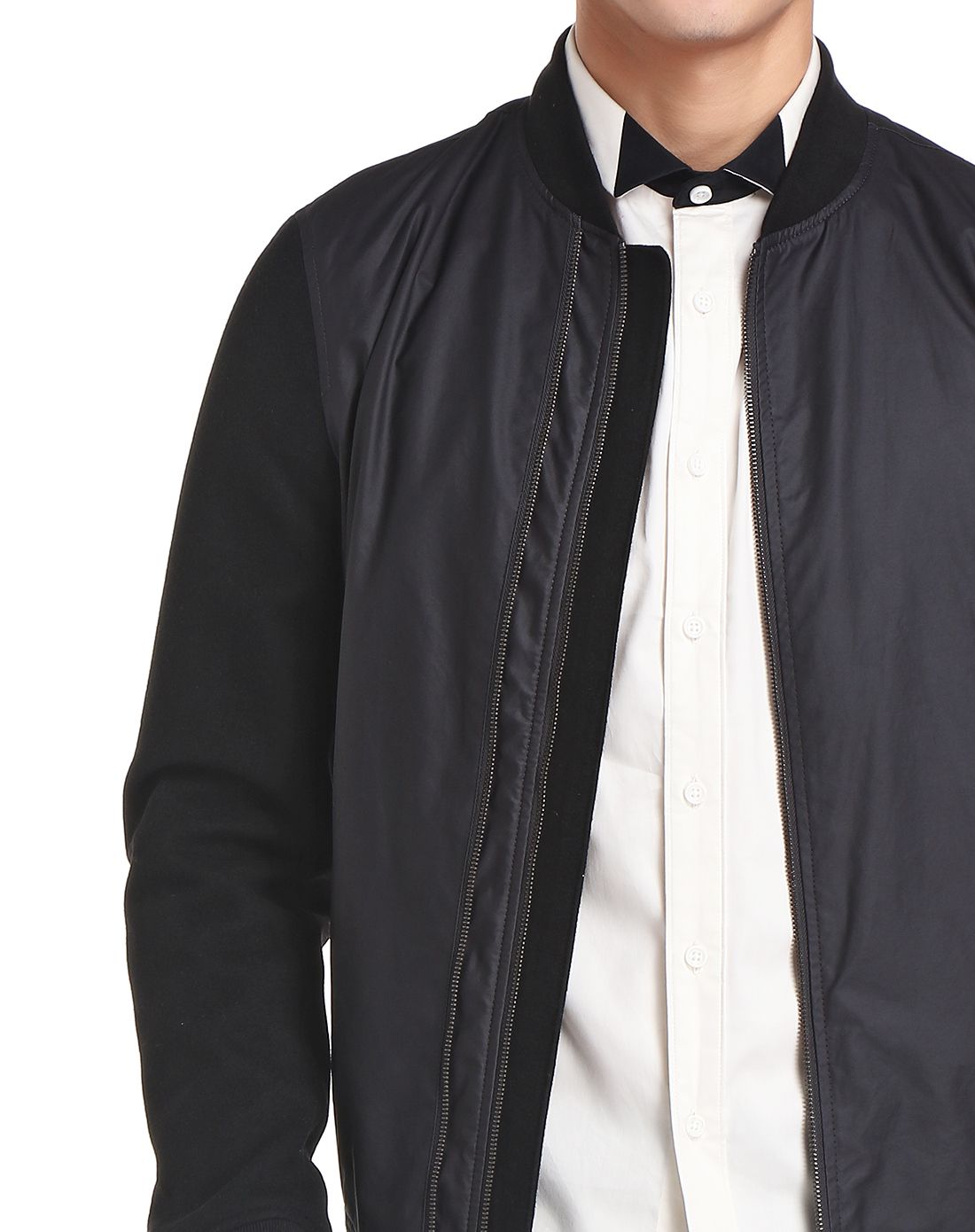 老佛爷秋冬季男装清仓专场casual urban舒适轻便 男款黑色长袖外套