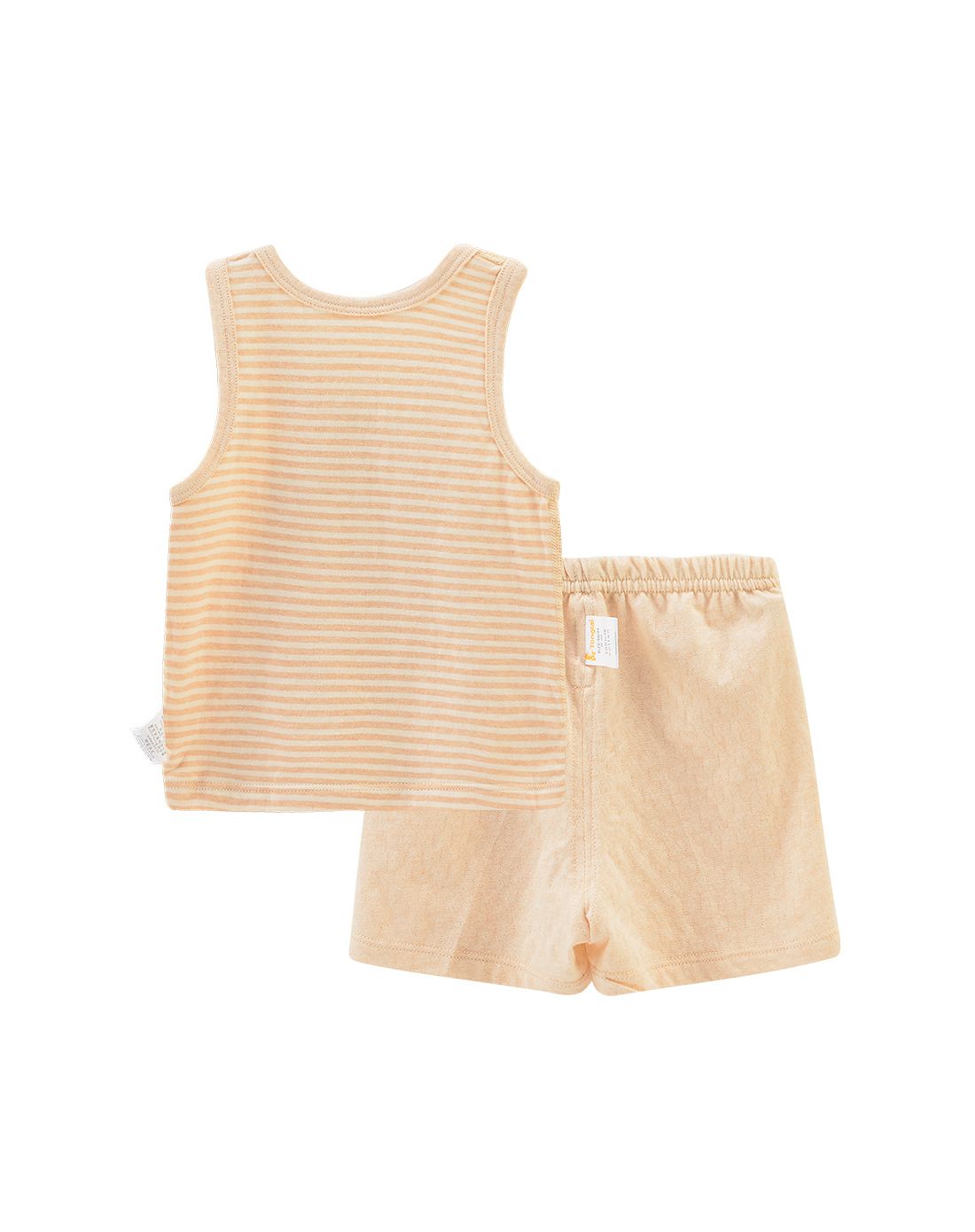 中性棕色 纯棉彩棉吊带背心裤衩