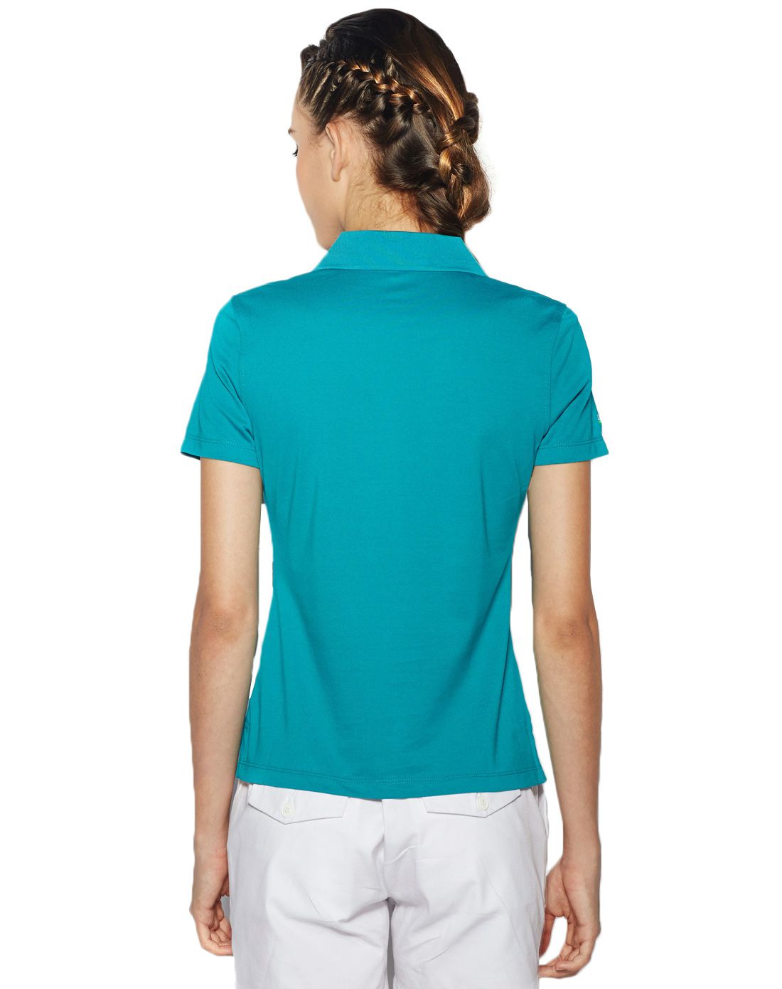 意式风格 女款青绿色polo衫 运动时尚