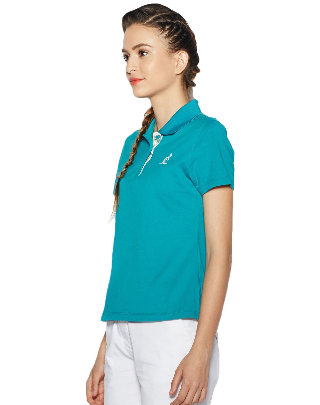 意式风格 女款青绿色polo衫 运动时尚