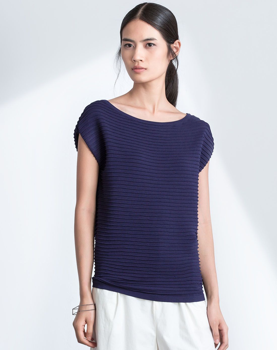 o型宽松套头针织衫