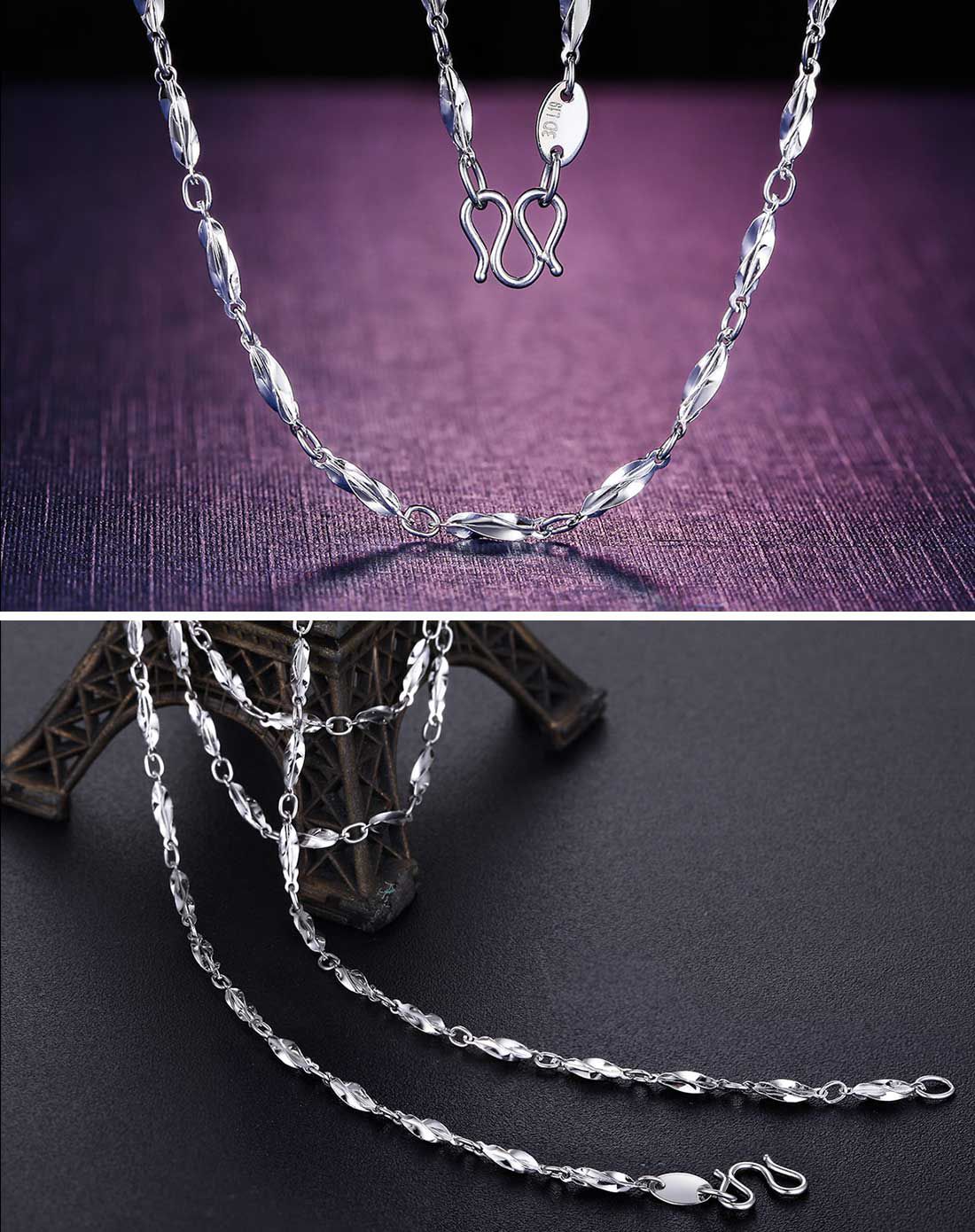 金至尊 pt950铂金杨桃链(计价)约3.56g