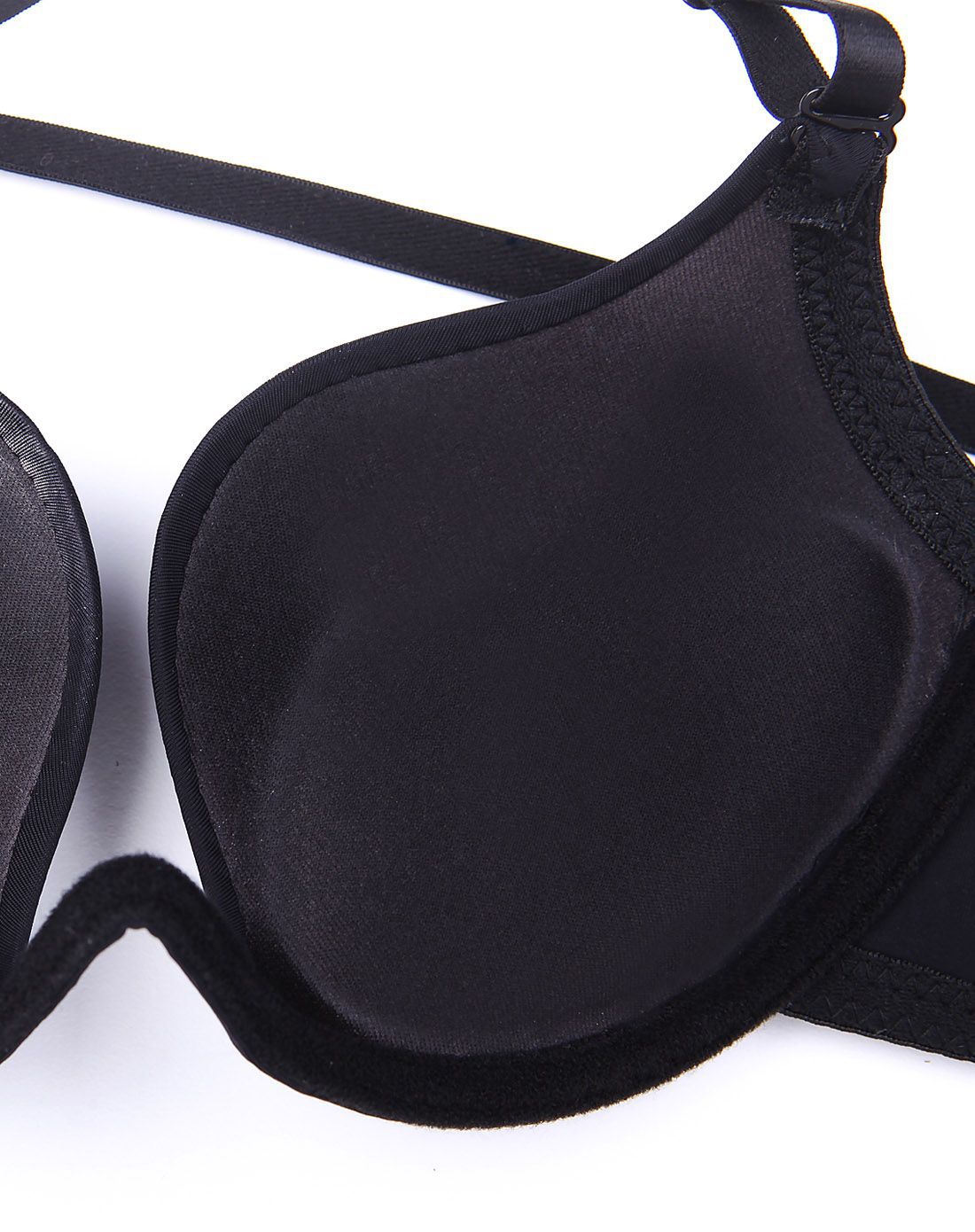 黑色立体性感w型光面少女小杯文胸