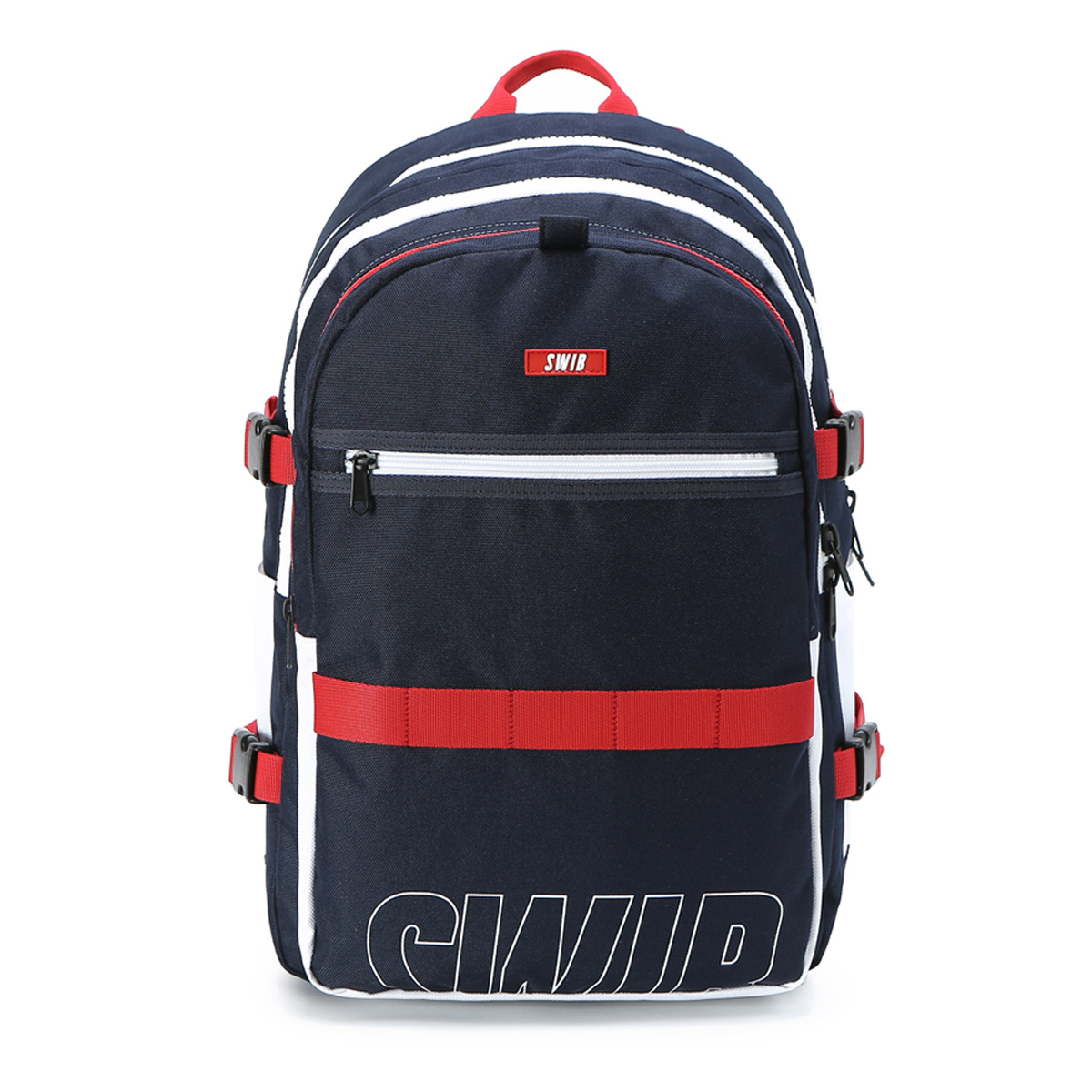 swib 2018秋冬新品字母logo休闲简约大容量双肩包旅行背包学生书包