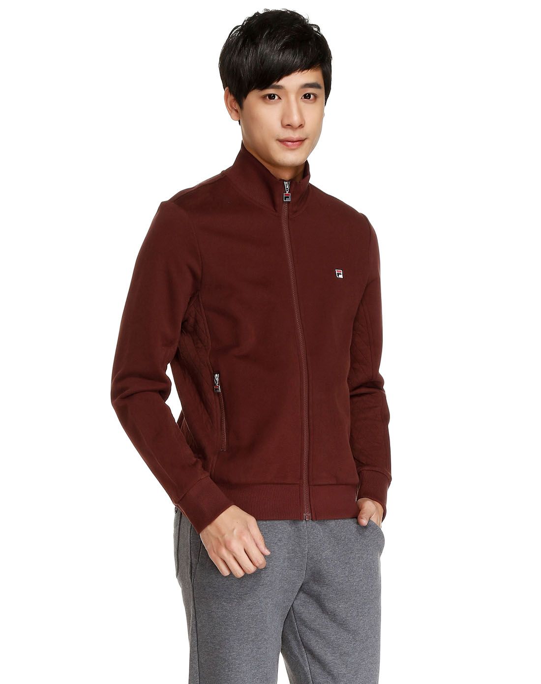 舒适经典 男款姜红色长袖外套