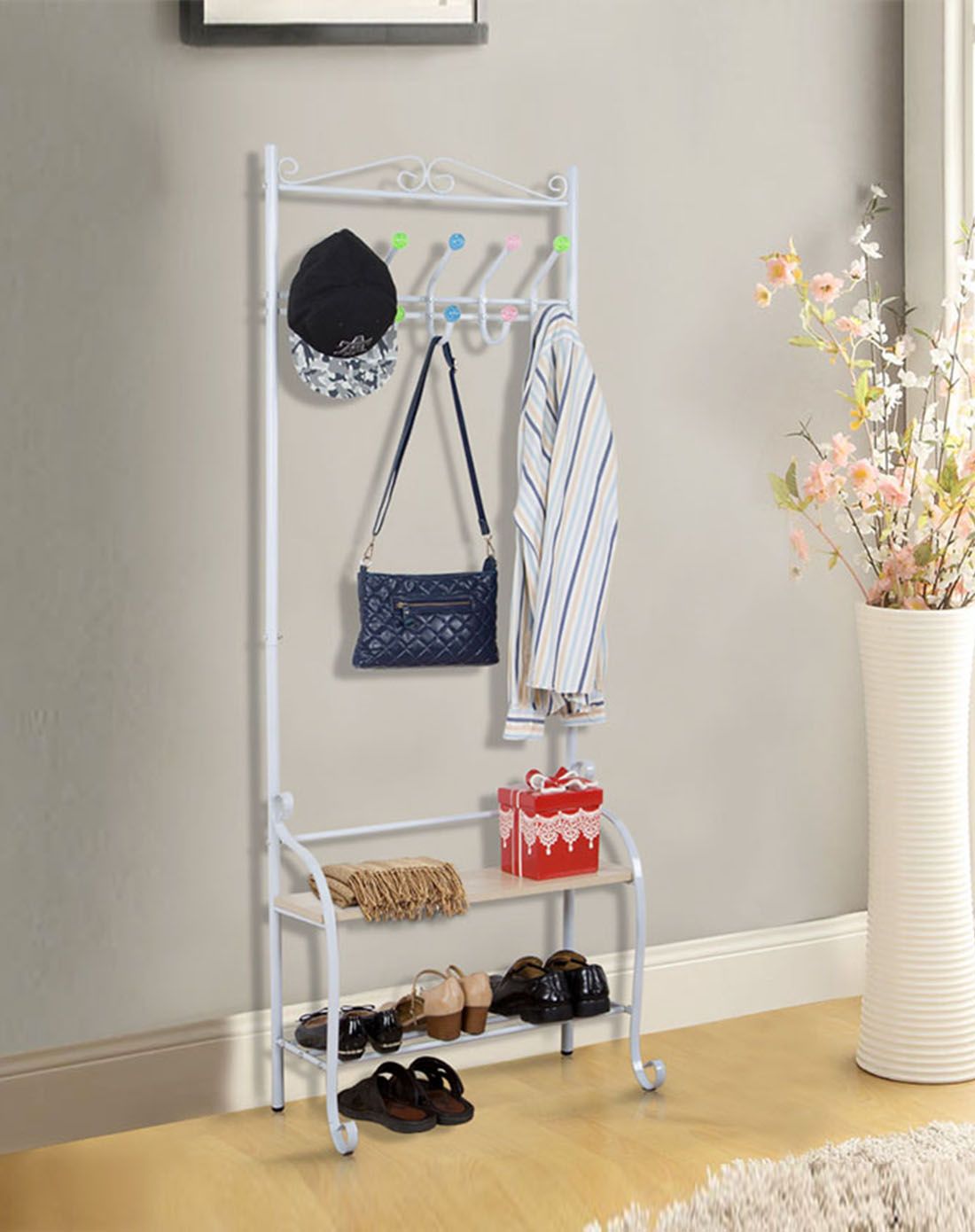 香贝里-雅客系列巴里特白色门厅衣架