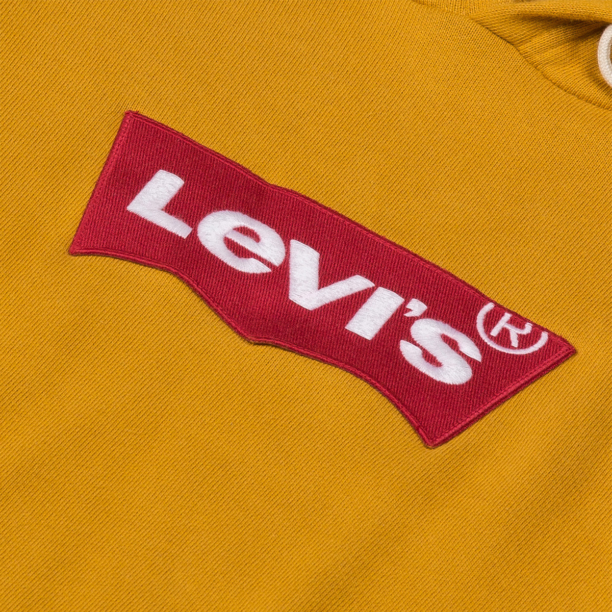 levi's李维斯男士经典logo刺绣连帽长袖卫衣