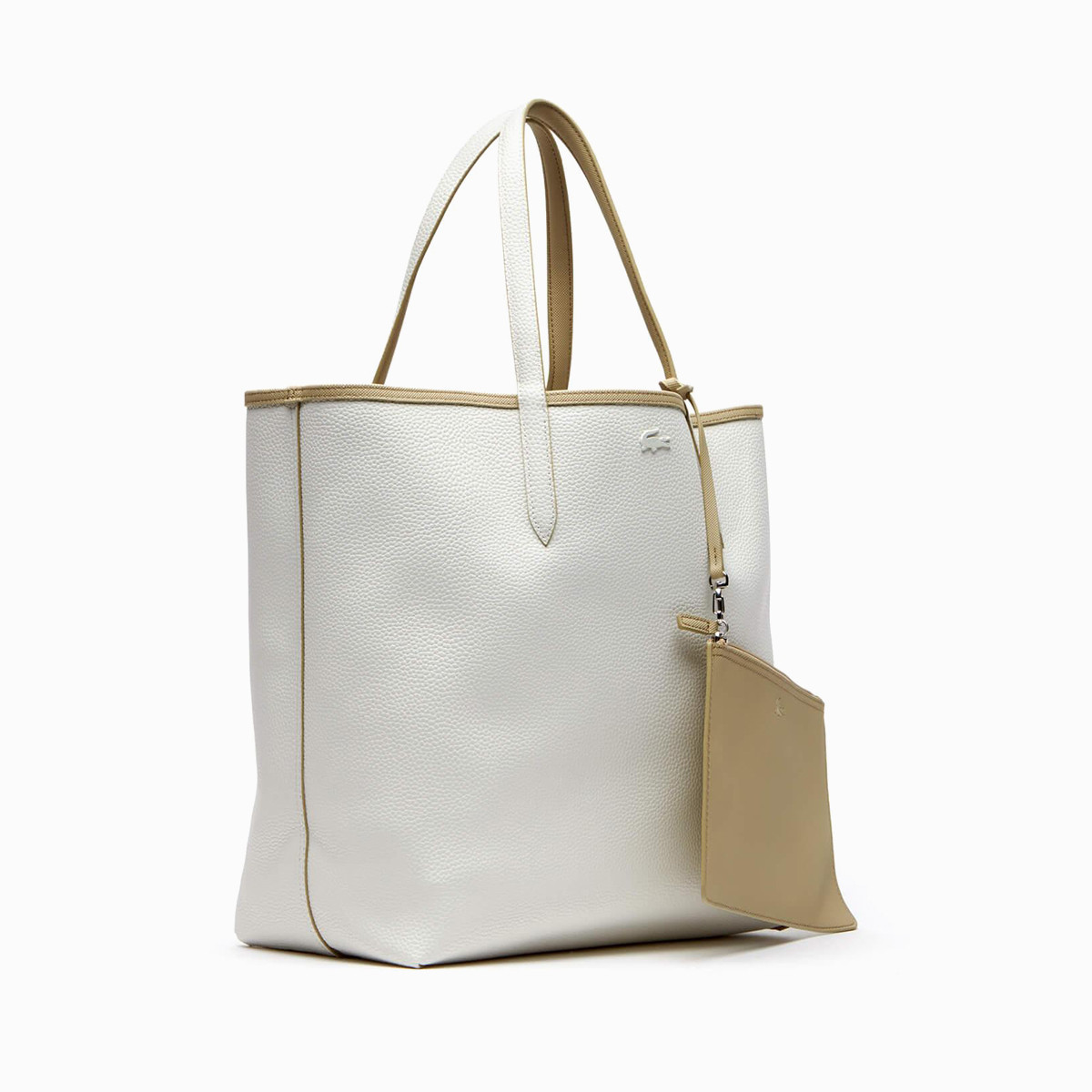 鳄鱼lacoste anna系列女士双面双色大号托特包