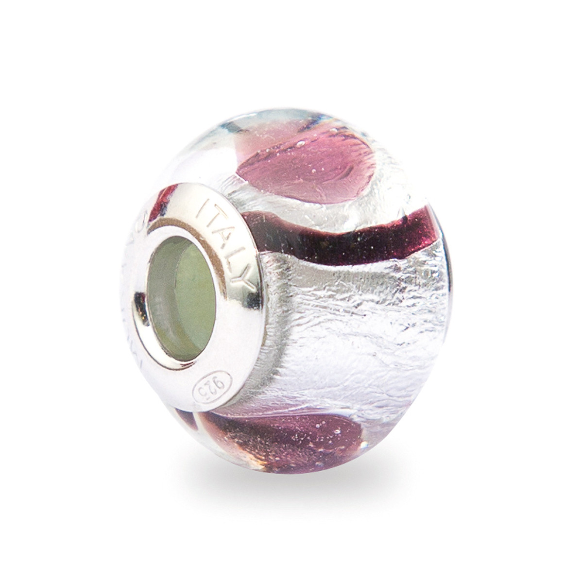 意大利murano穆拉诺女士手绘四叶草图案琉璃玻璃珠925银手链手镯串珠