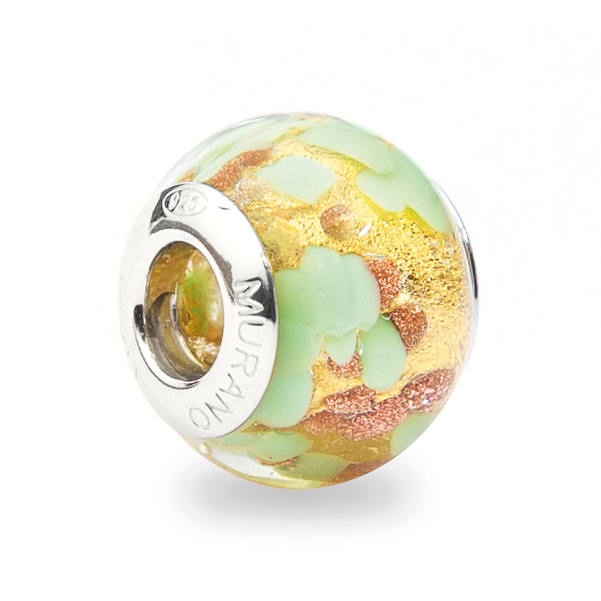 意大利murano穆拉诺女士奢华精致手绘图案琉璃玻璃珠925银手链手镯