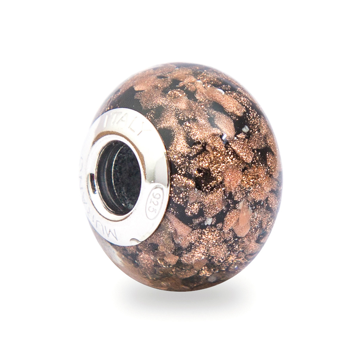 意大利murano穆拉诺女士鎏金金箔图案琉璃玻璃珠925银手链手镯串珠串