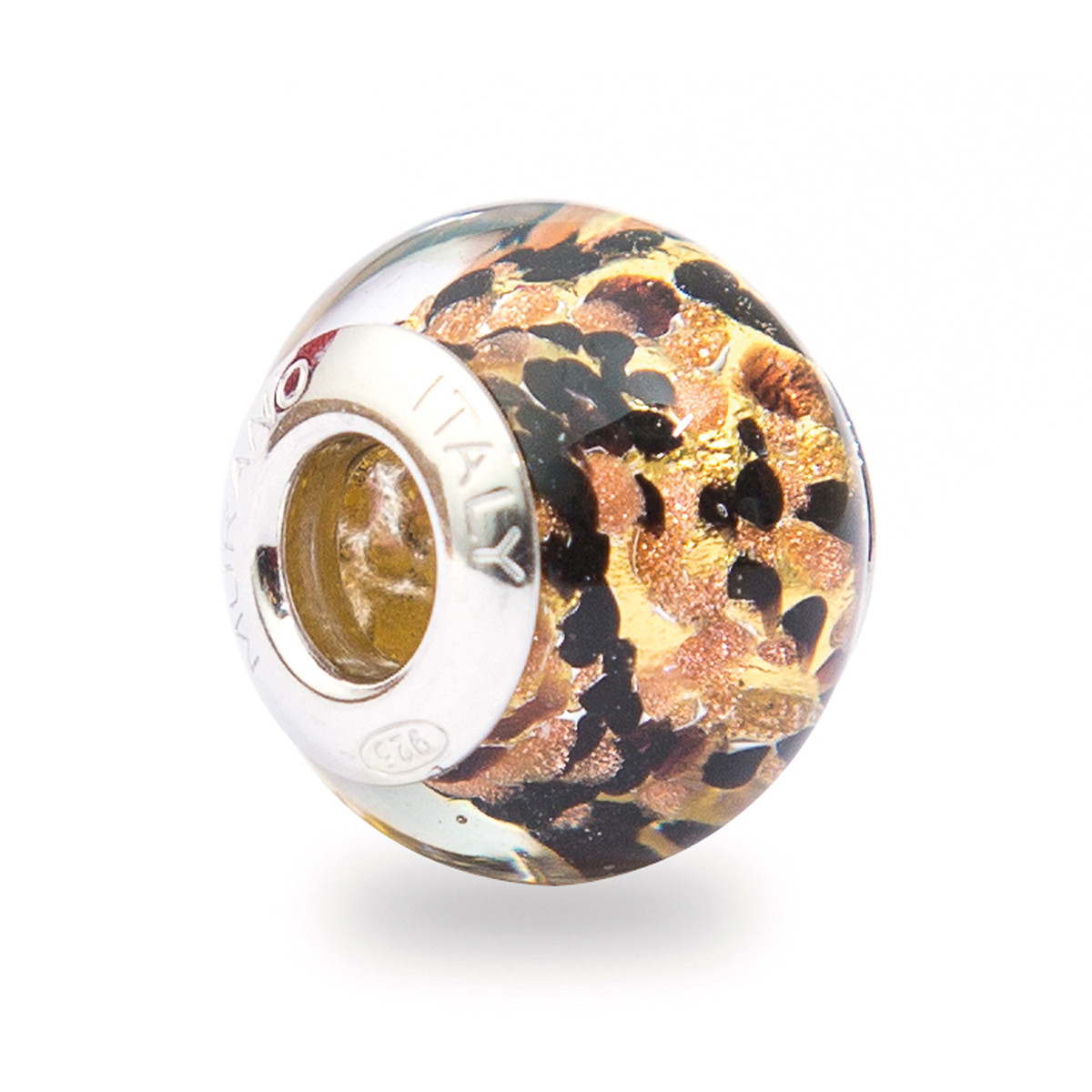 意大利murano穆拉诺女士奢华精致手绘图案琉璃玻璃珠925银手链手镯