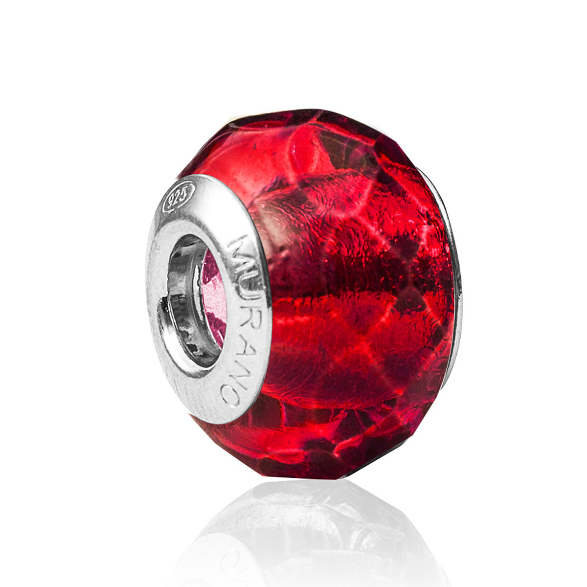 意大利murano穆拉诺女士不规则流光切割琉璃玻璃珠925银手链手镯串珠