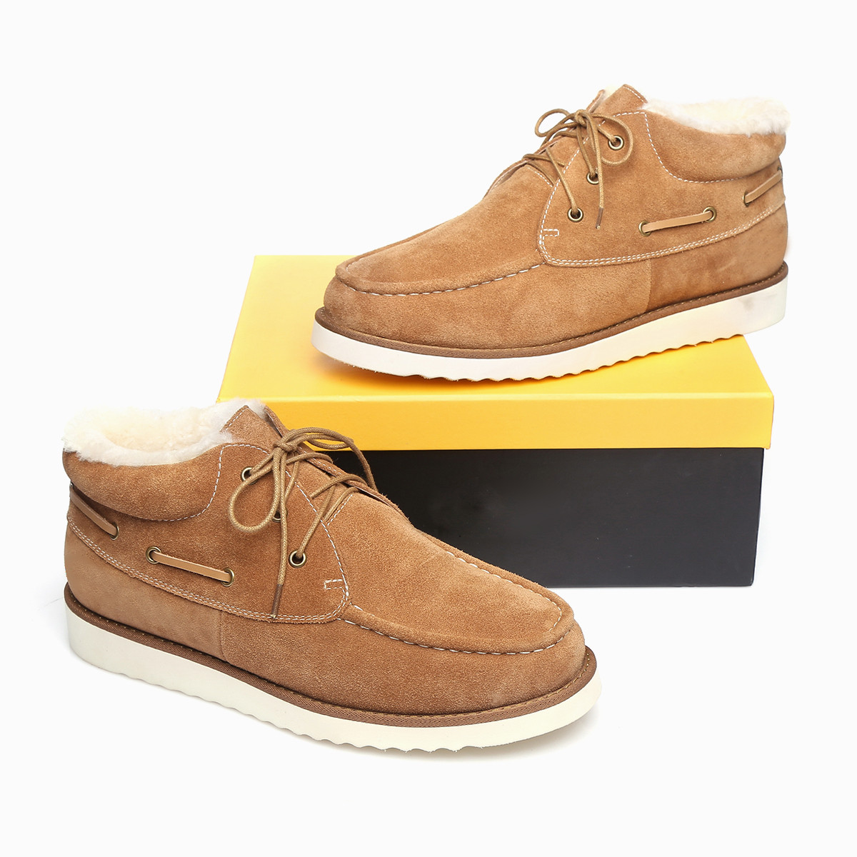 ugg eversheepskins lucas 男士复古羊皮毛一体 经典休闲小贝鞋 男鞋