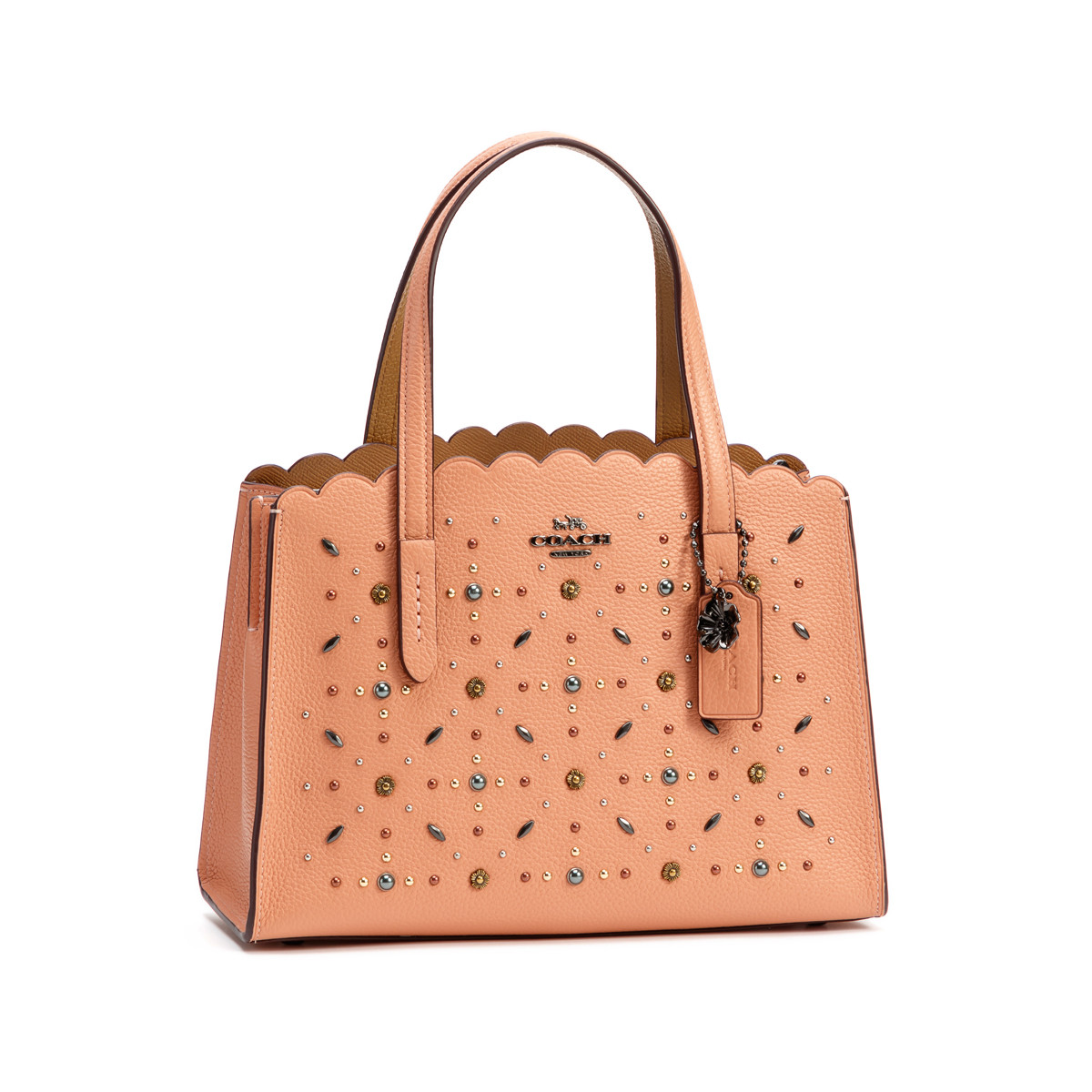 coach/蔻驰 charlie系列 皮革手提包