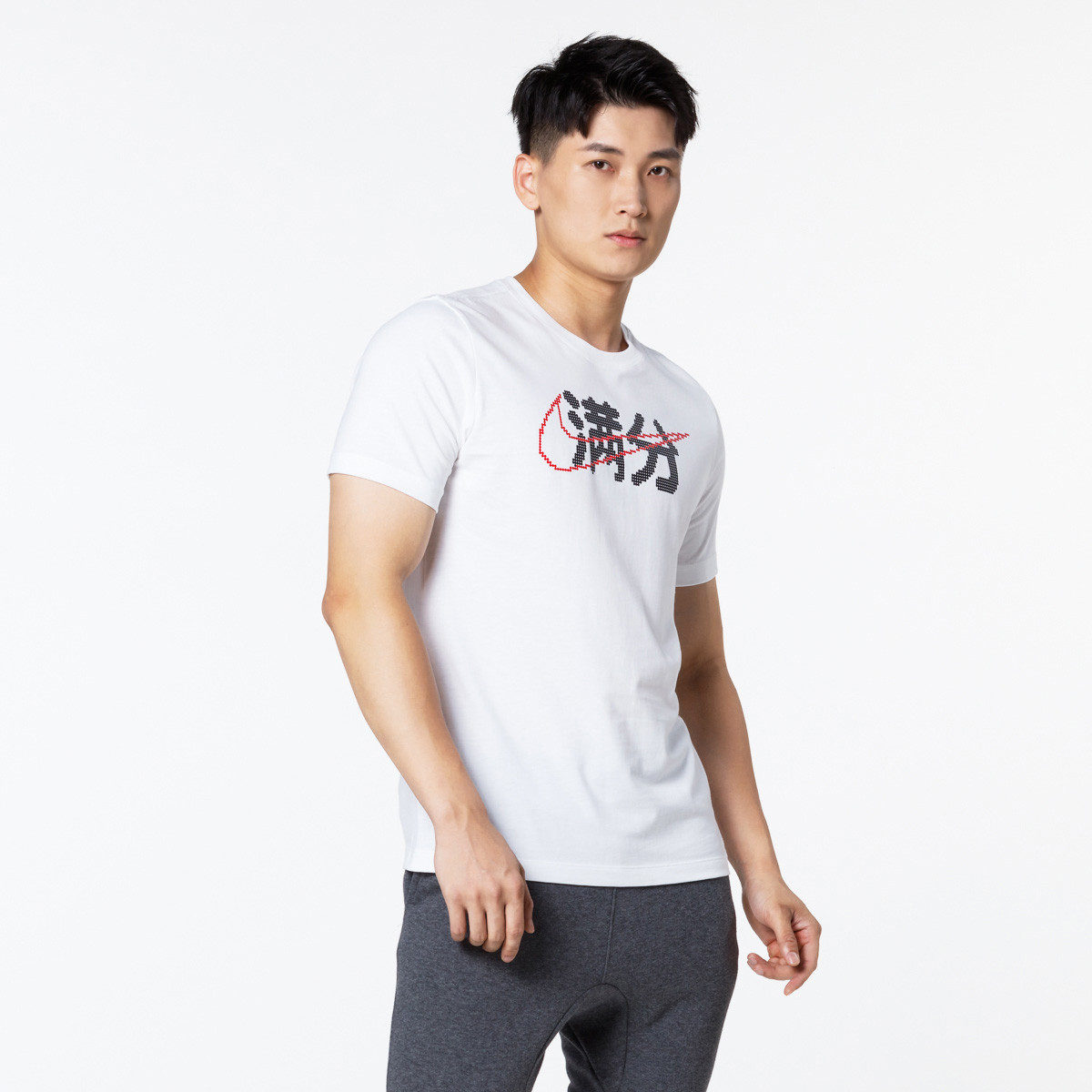 耐克nike 高考满分t恤 男女款纯棉印图短袖t恤 舒适透气 白色 3xl